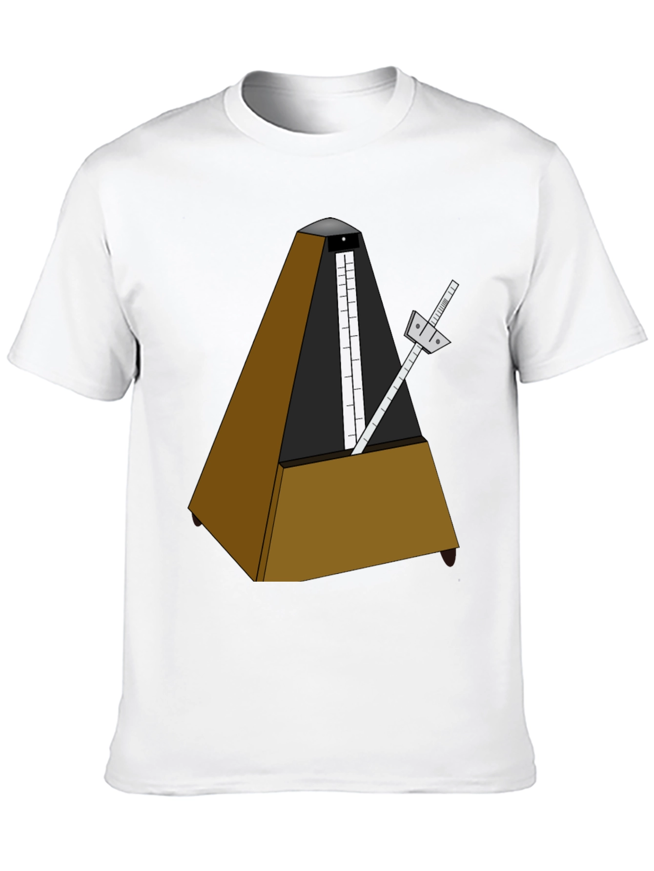 Musical Metronome Graphic Tee - Black Cotton Shirt