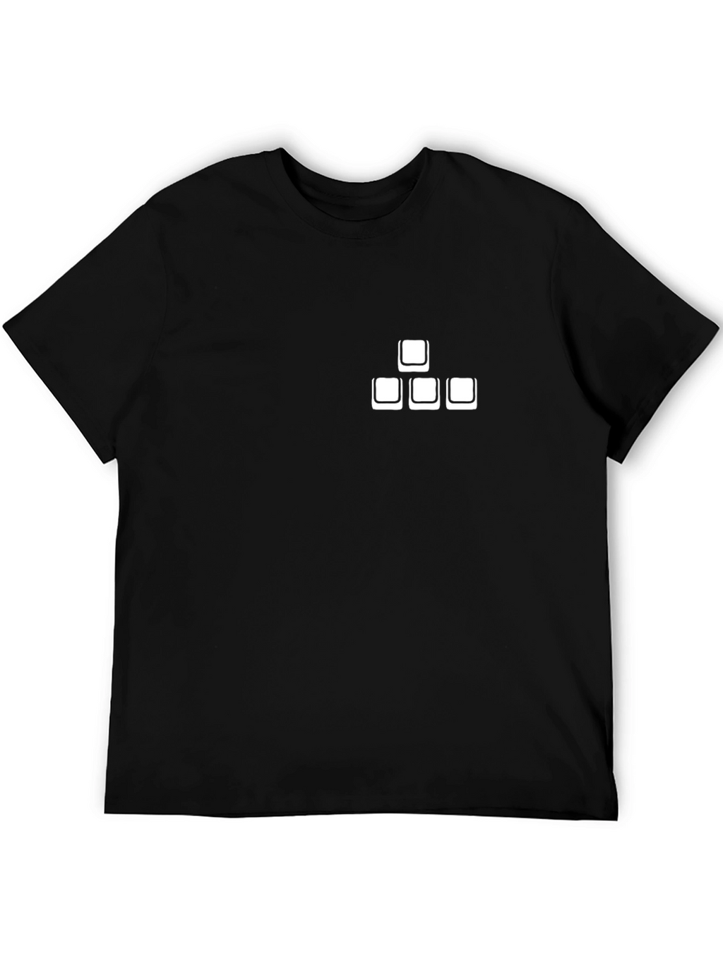 Minimalist Keyboard T-Shirt - Black Cotton Blend