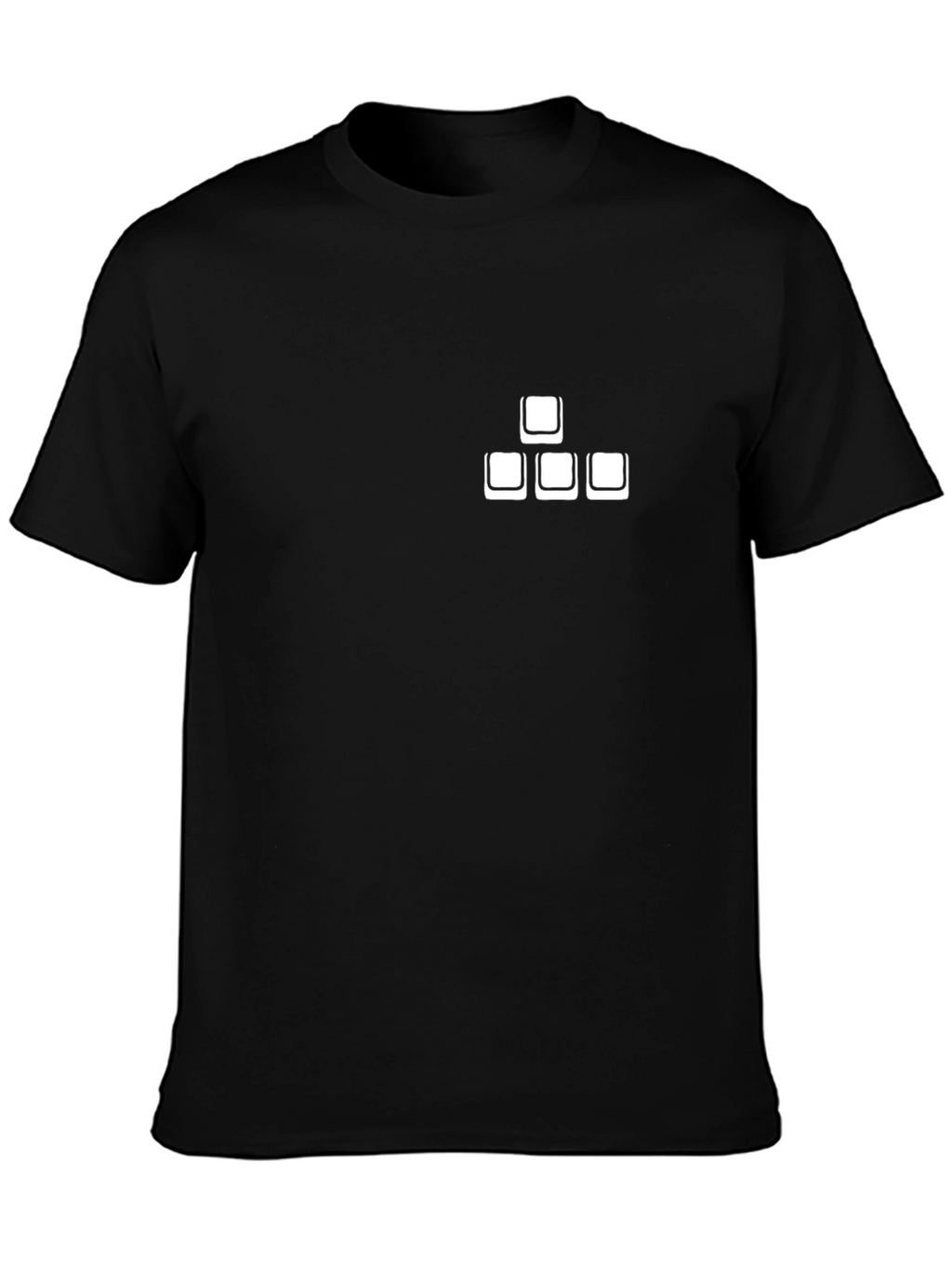 Minimalist Keyboard T-Shirt - Black Cotton Blend
