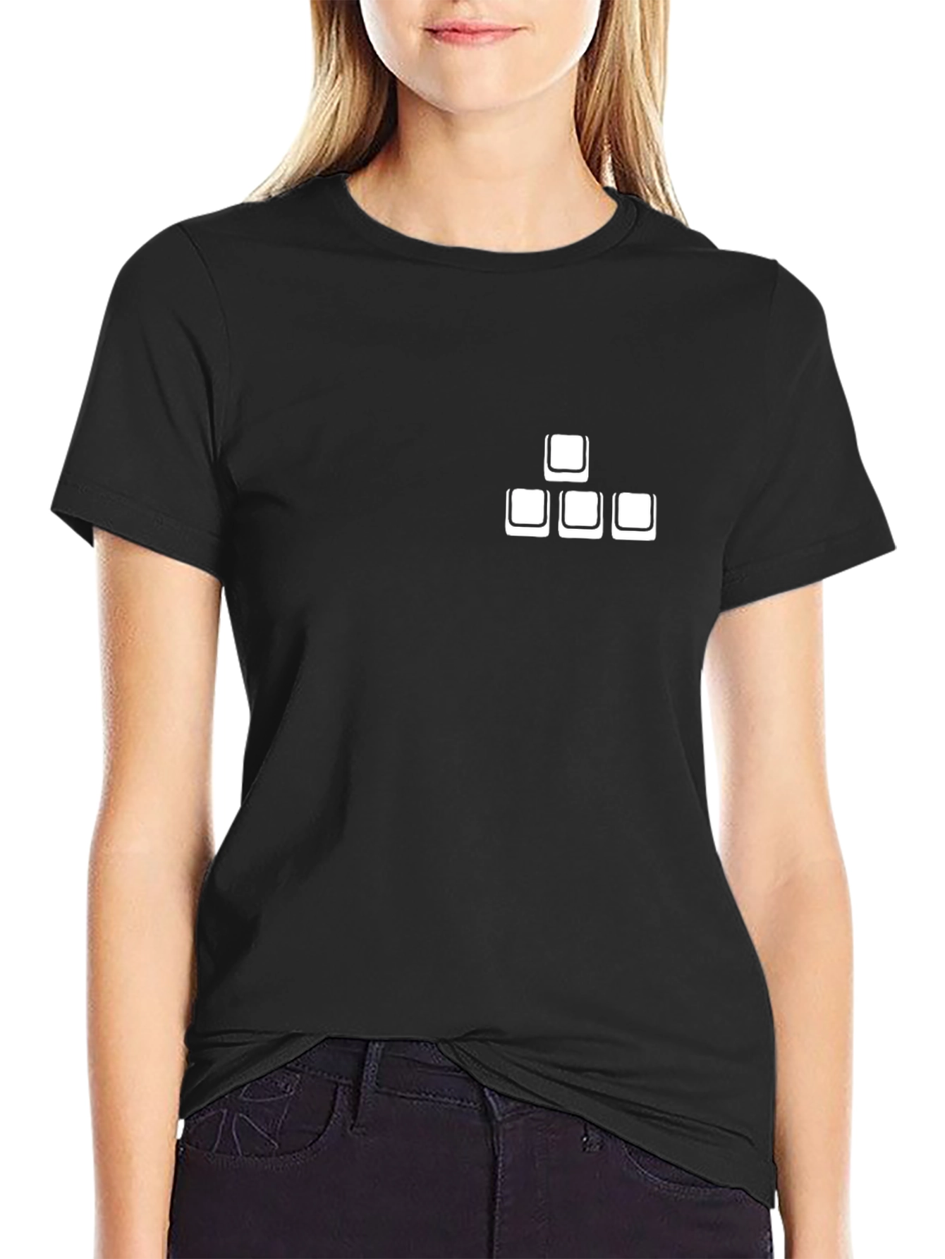 Minimalist Keyboard T-Shirt - Black Cotton Blend