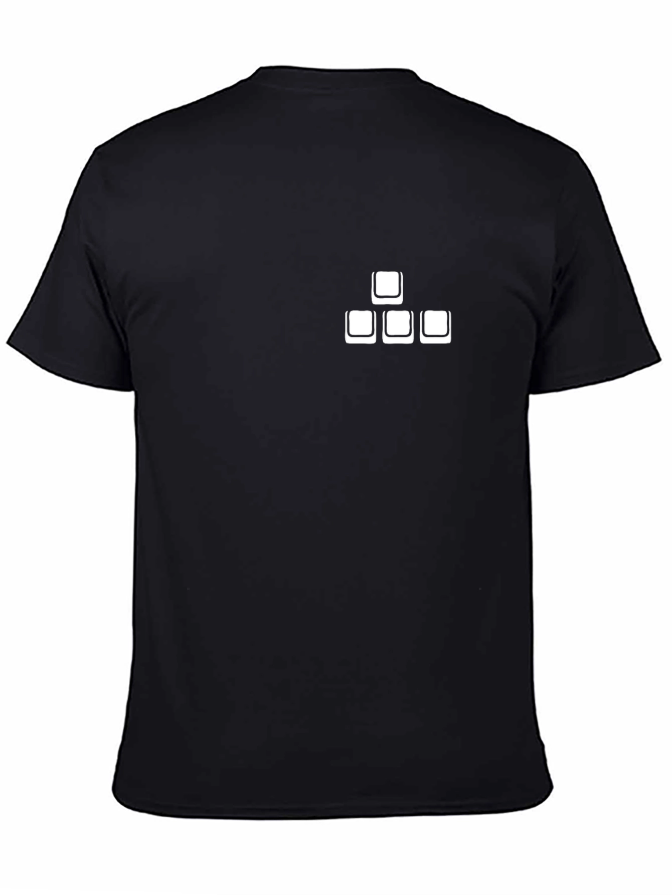 Minimalist Keyboard T-Shirt - Black Cotton Blend