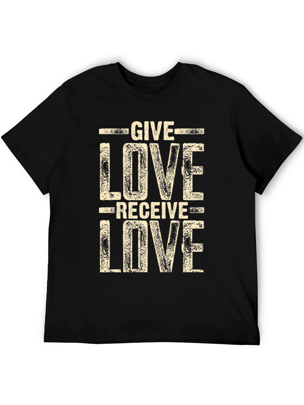 Give Love Receive Love Black Graphic Tee