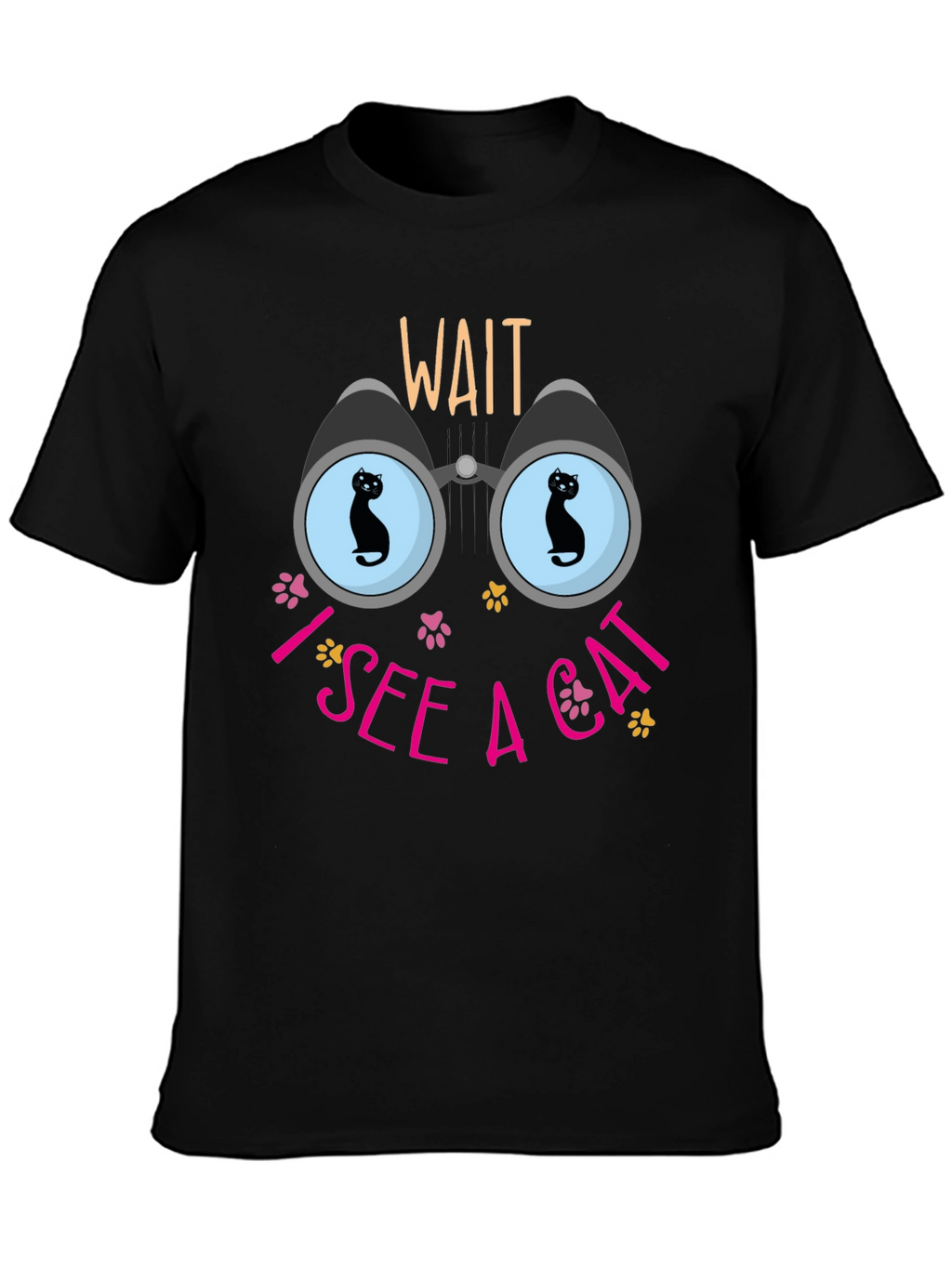 Wait I See a Cat Graphic T-Shirt