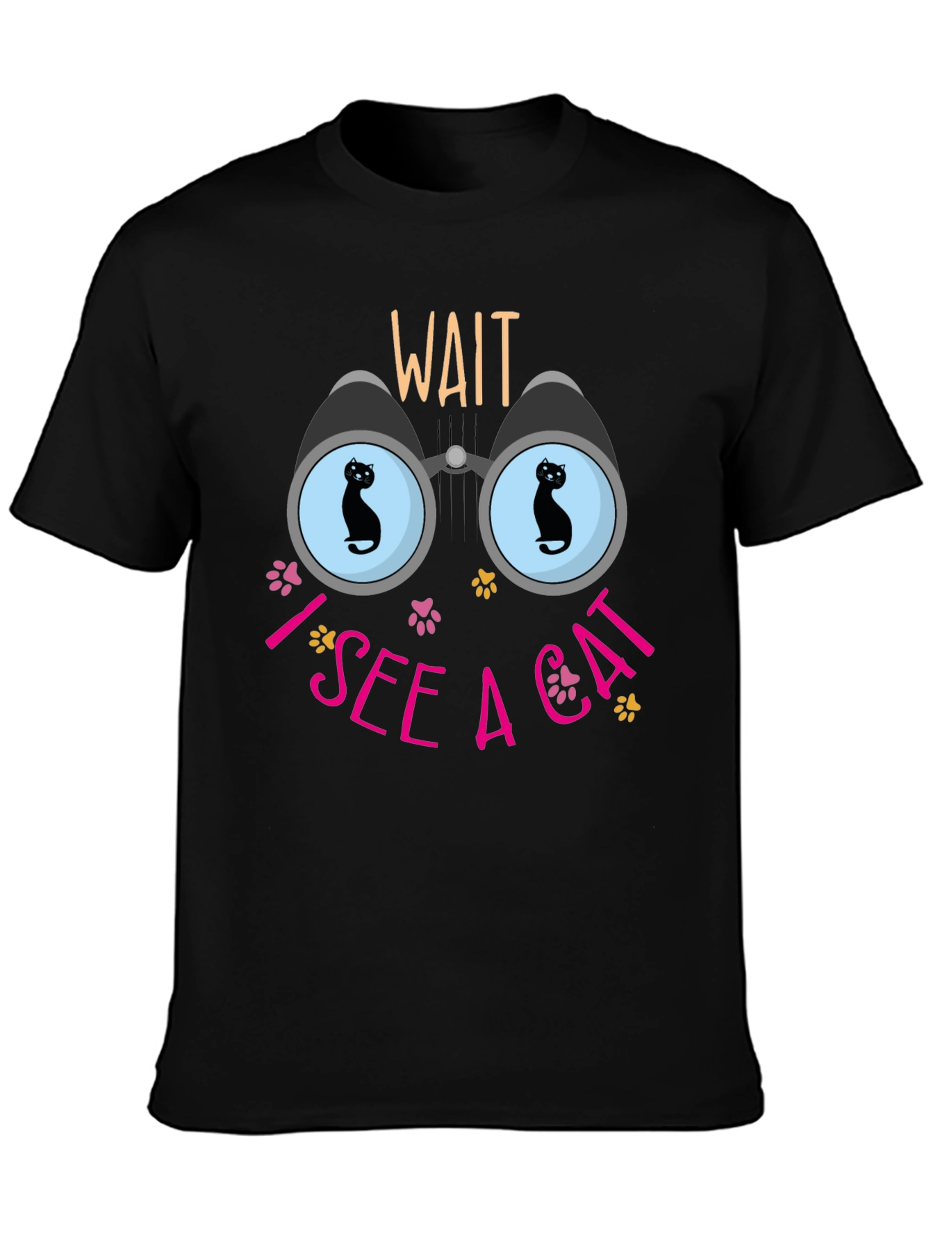 Wait I See a Cat Graphic T-Shirt