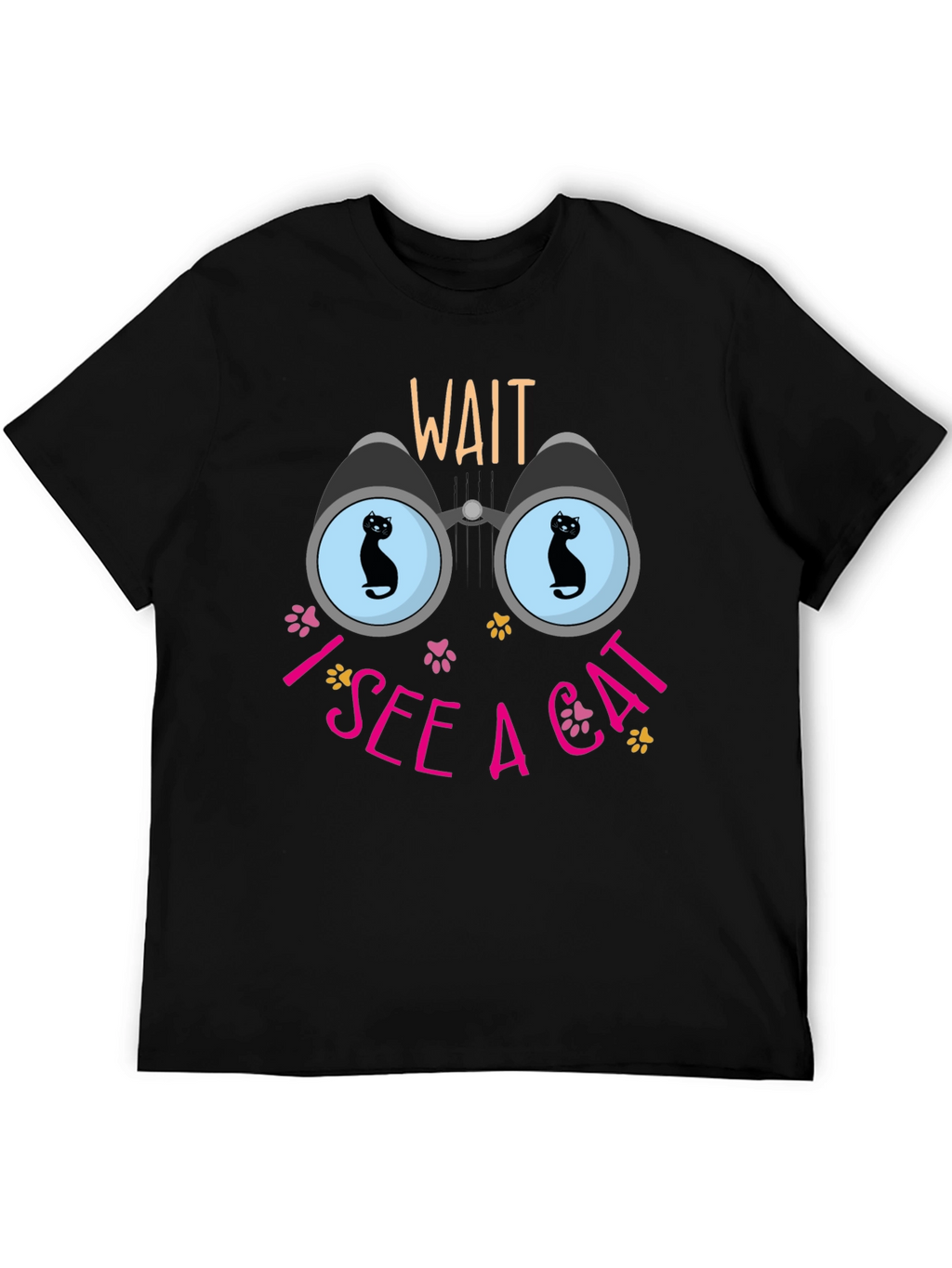 Wait I See a Cat Graphic T-Shirt