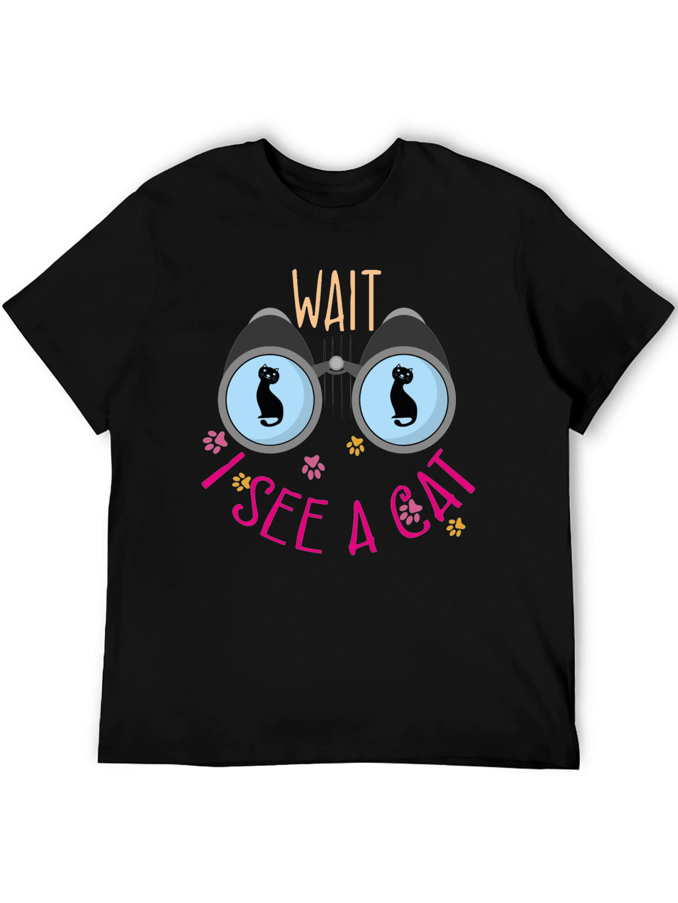 Wait I See a Cat Graphic T-Shirt