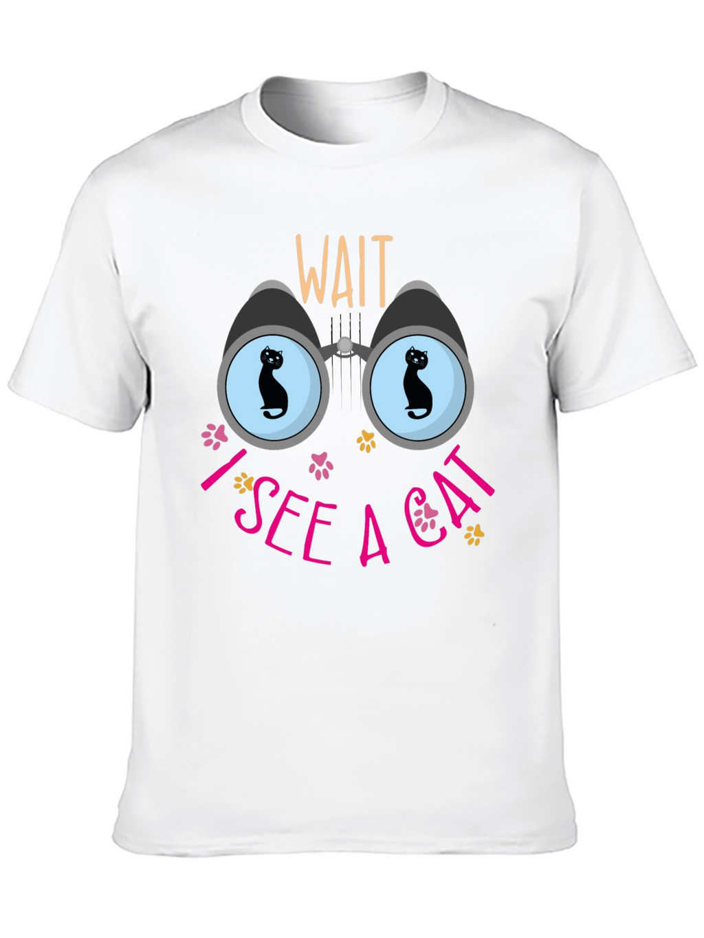 Wait I See a Cat Graphic T-Shirt