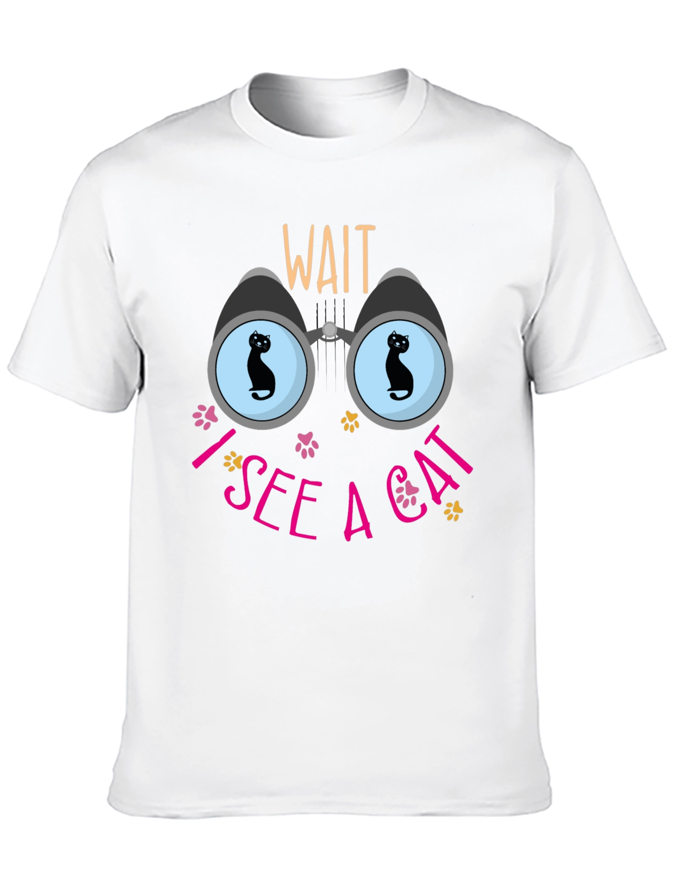 Wait I See a Cat Graphic T-Shirt