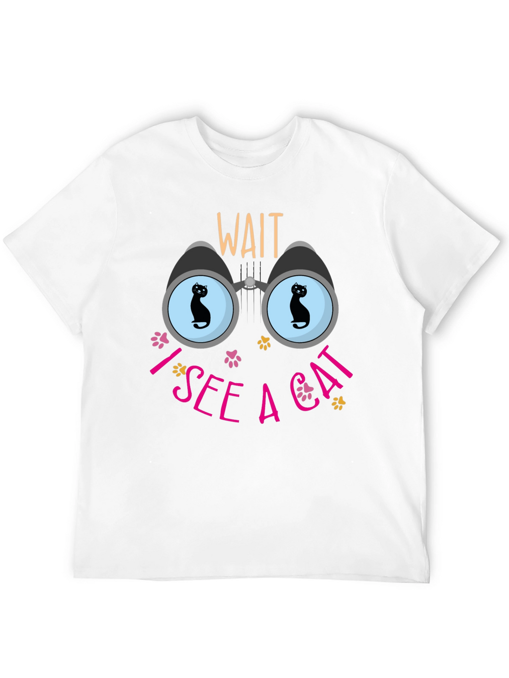 Wait I See a Cat Graphic T-Shirt