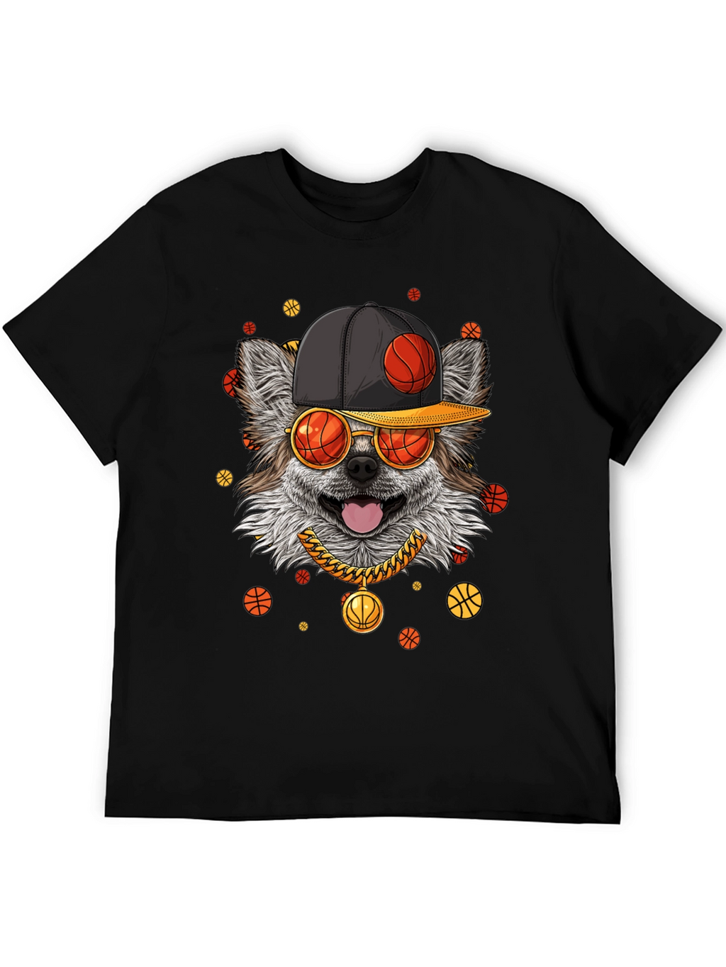Cool Dog Basketball Graphic Tee