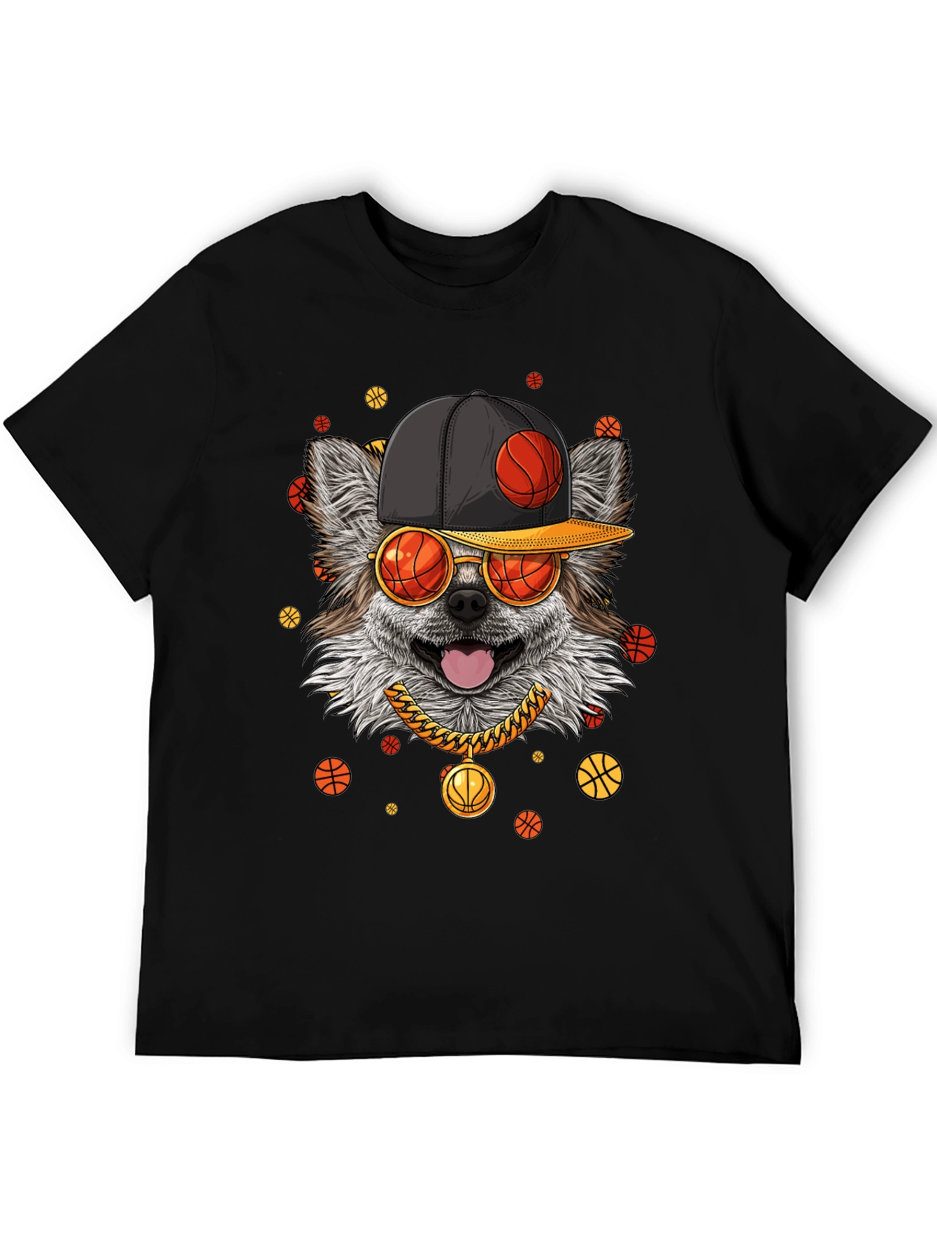Cool Dog Basketball Graphic Tee