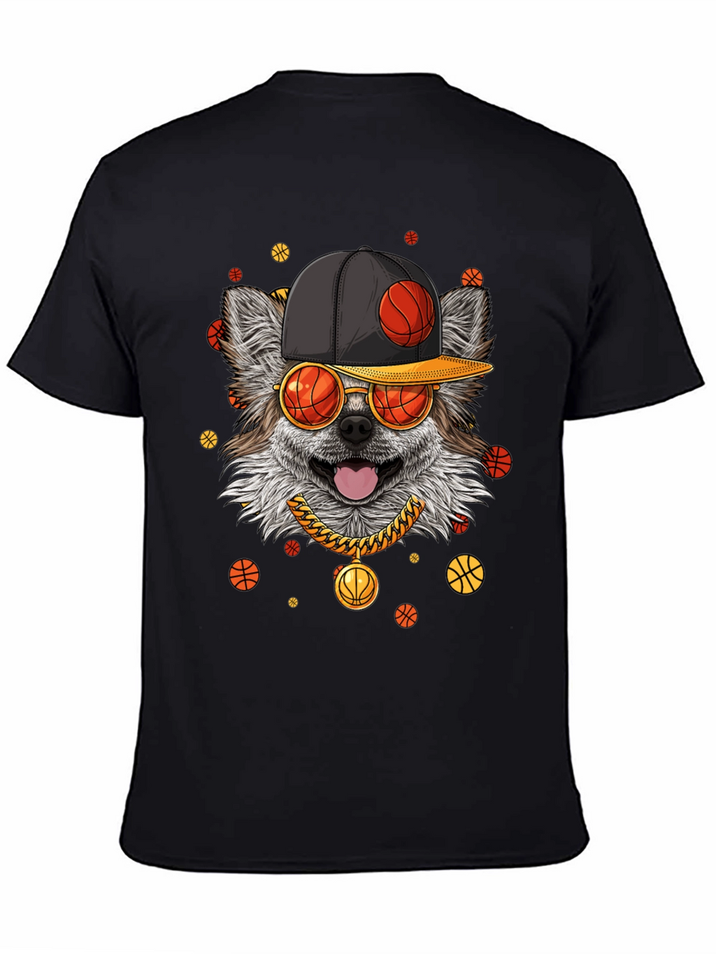 Cool Dog Basketball Graphic Tee