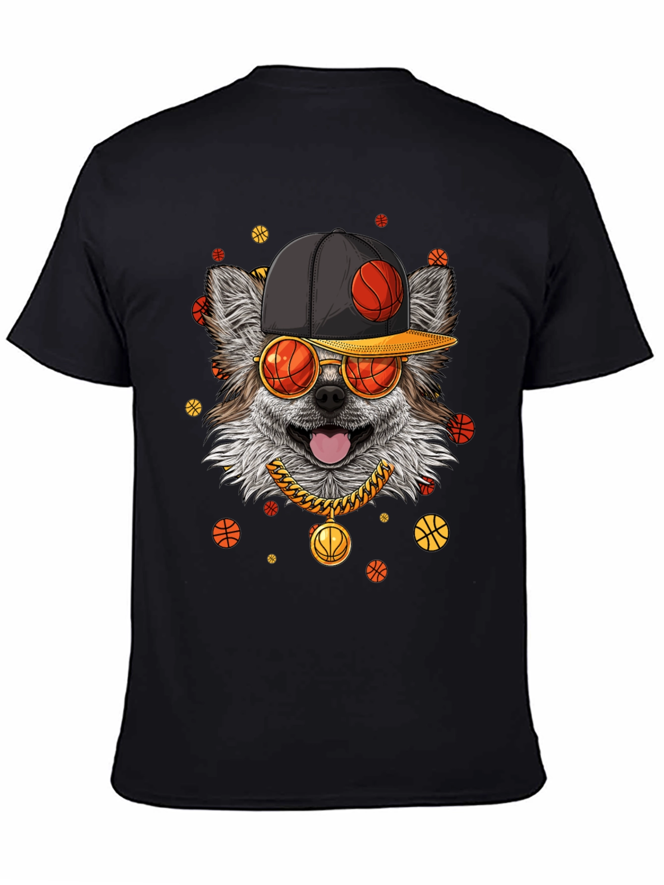 Cool Dog Basketball Graphic Tee