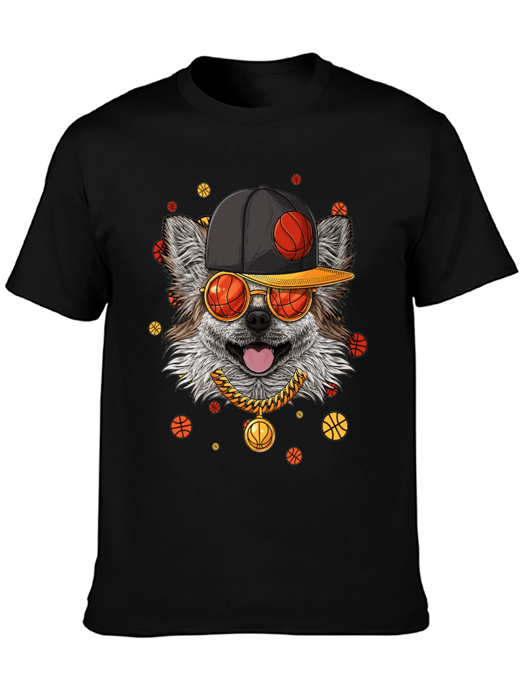 Cool Dog Basketball Graphic Tee