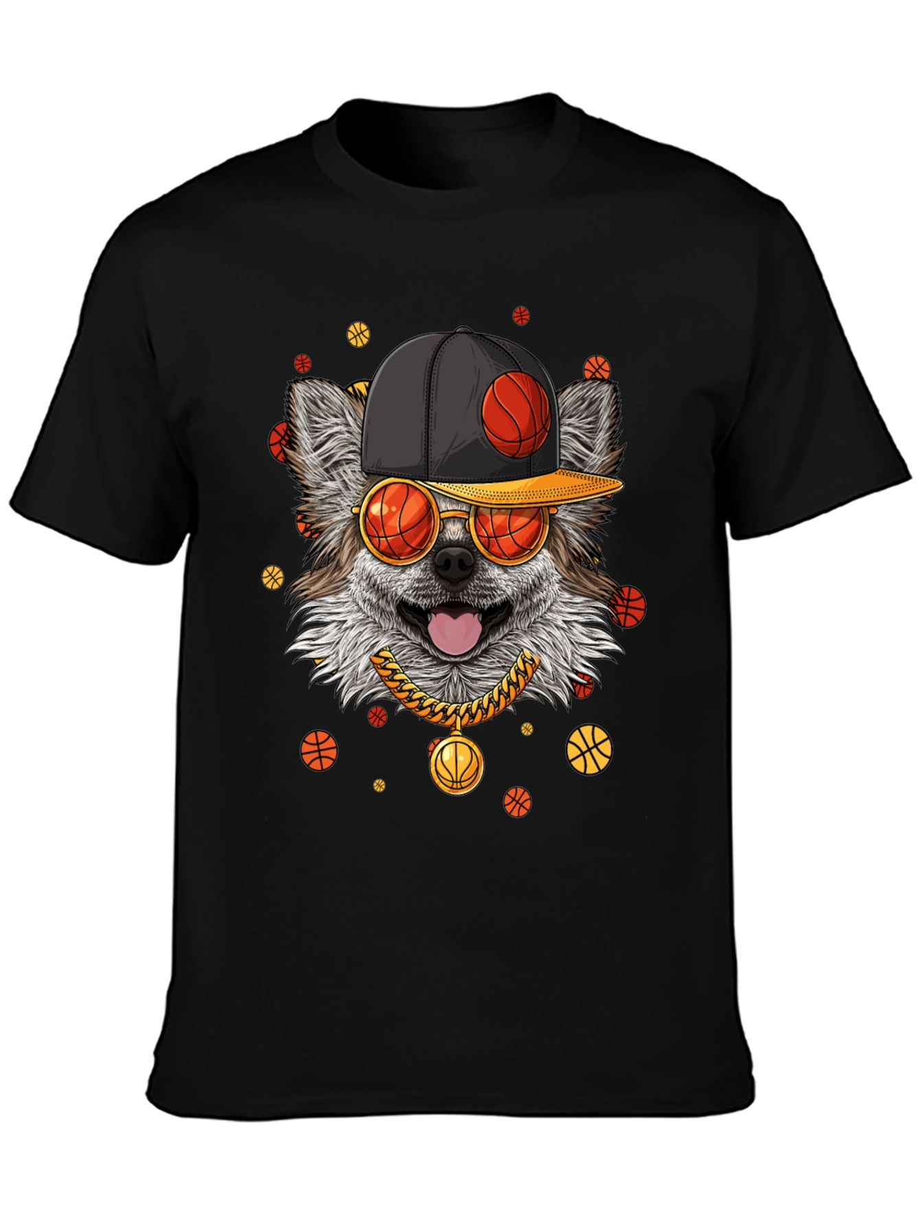 Cool Dog Basketball Graphic Tee