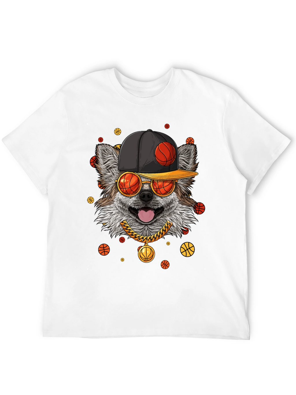 Cool Dog Basketball Graphic Tee