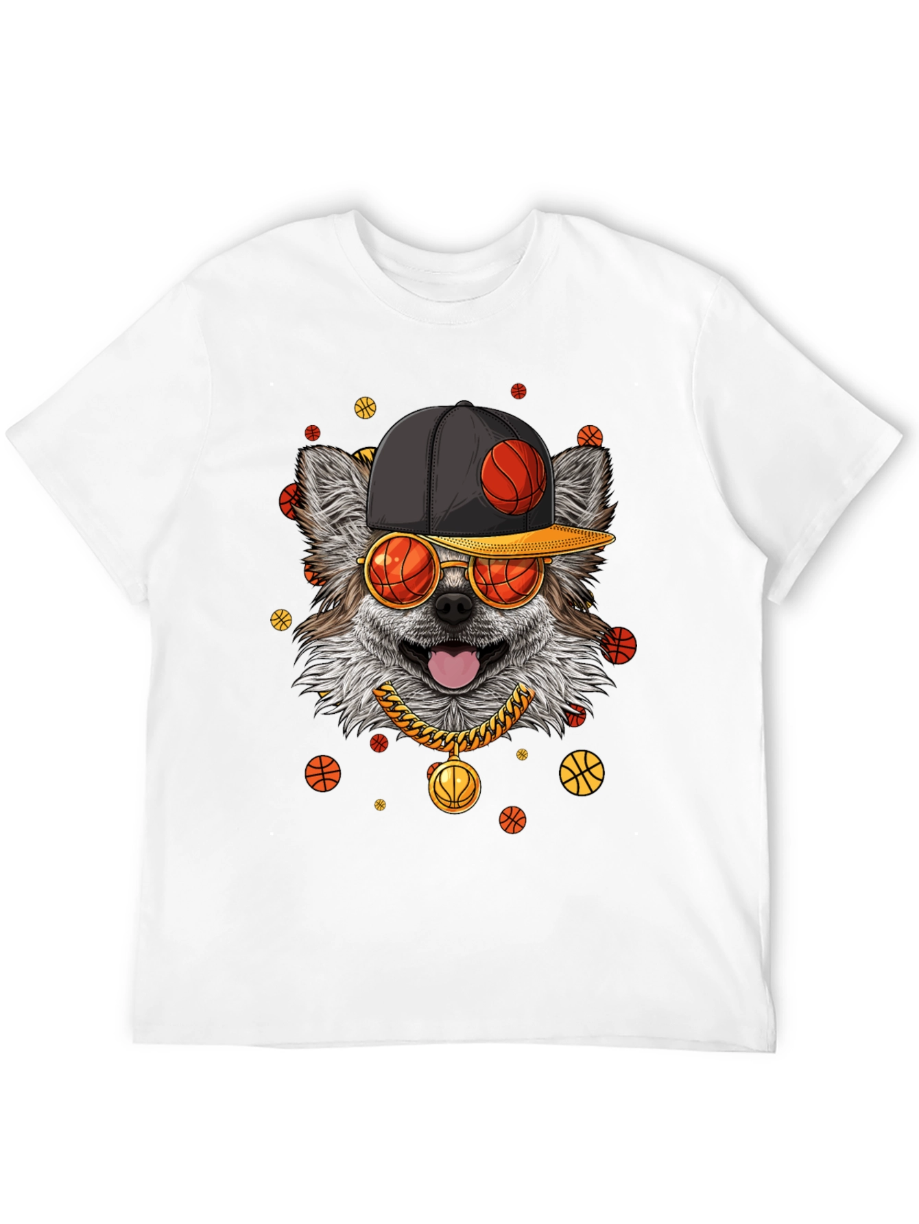 Cool Dog Basketball Graphic Tee