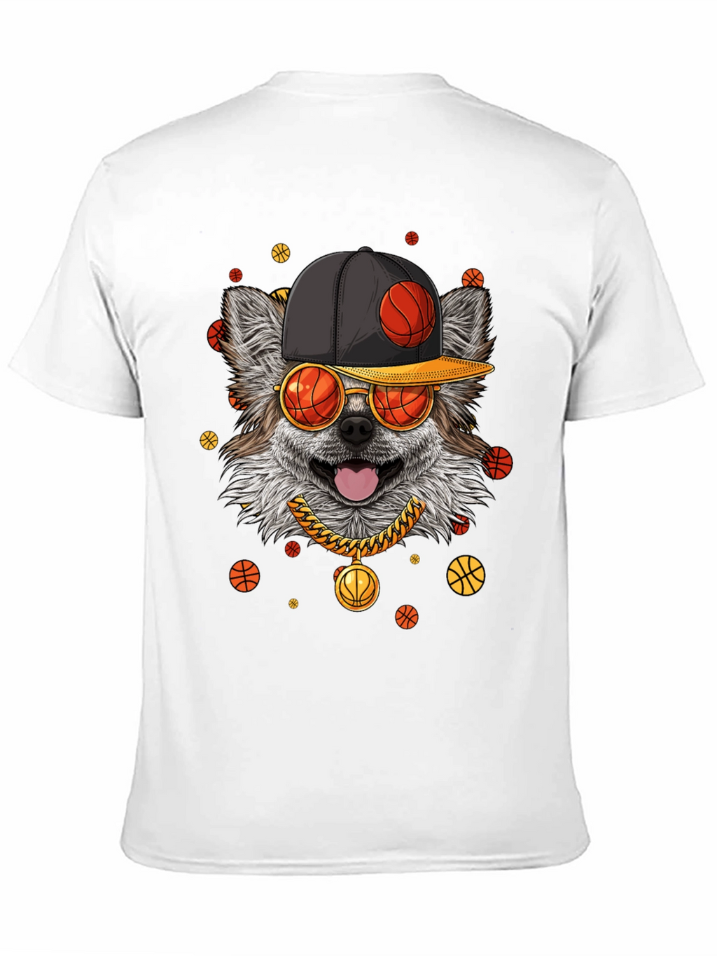 Cool Dog Basketball Graphic Tee
