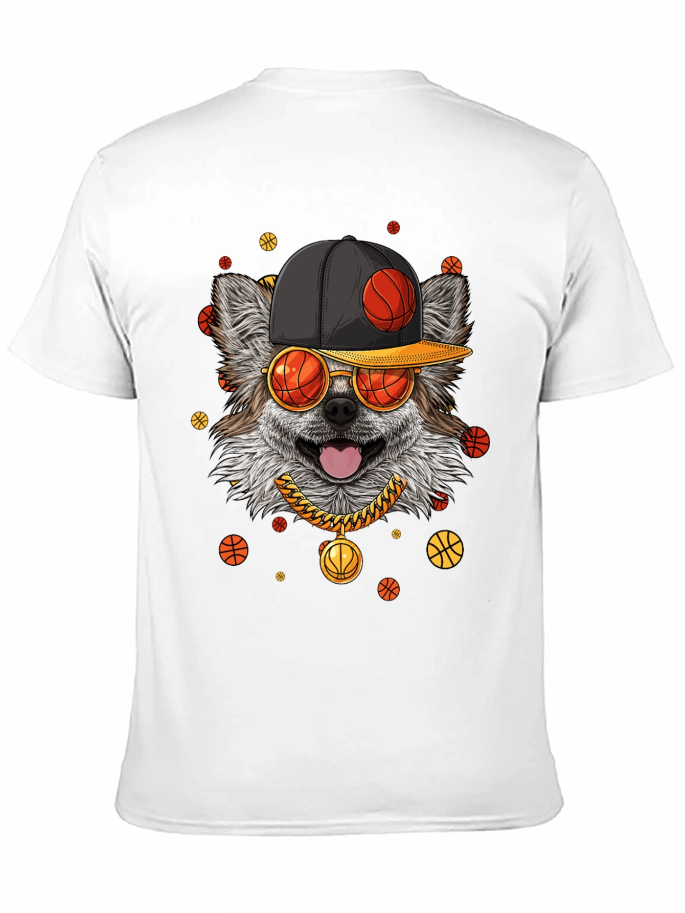 Cool Dog Basketball Graphic Tee