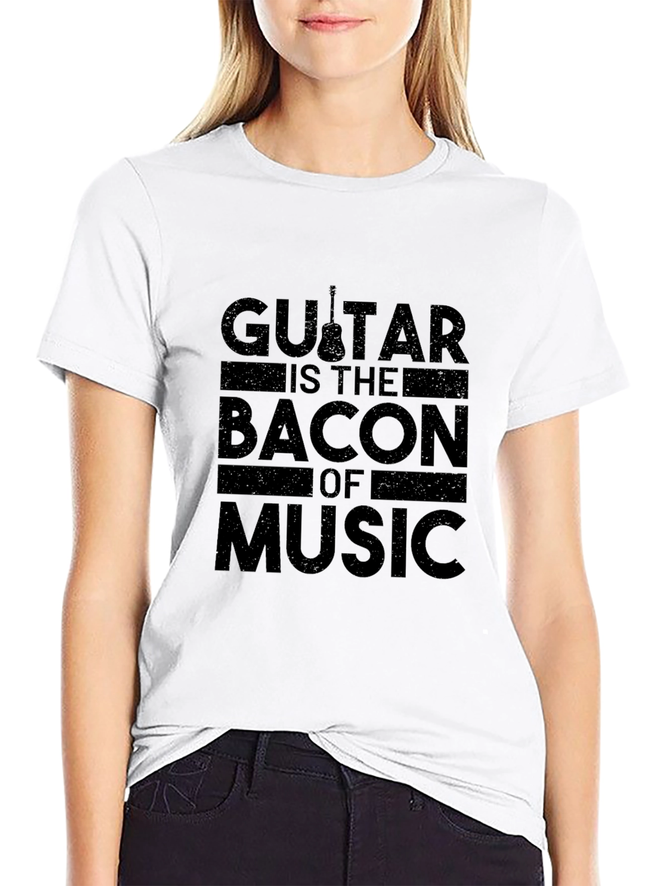 Guitar is the Bacon of Music Graphic T-Shirt