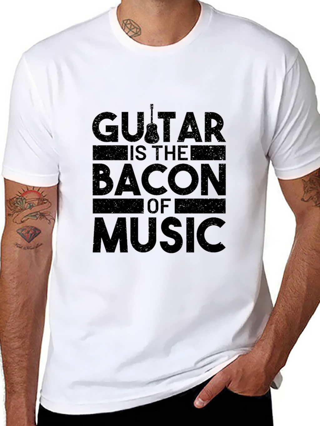 Guitar is the Bacon of Music Graphic T-Shirt