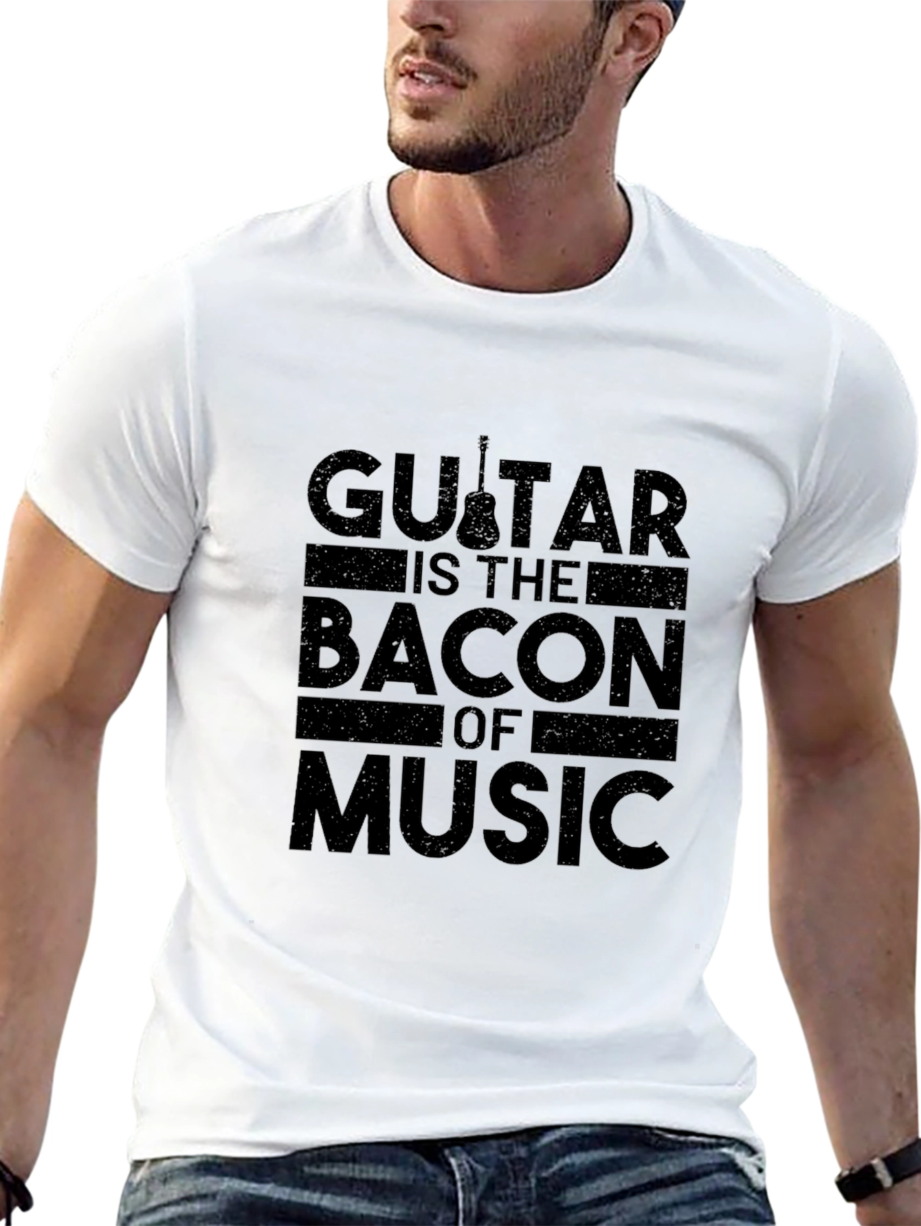 Guitar is the Bacon of Music Graphic T-Shirt