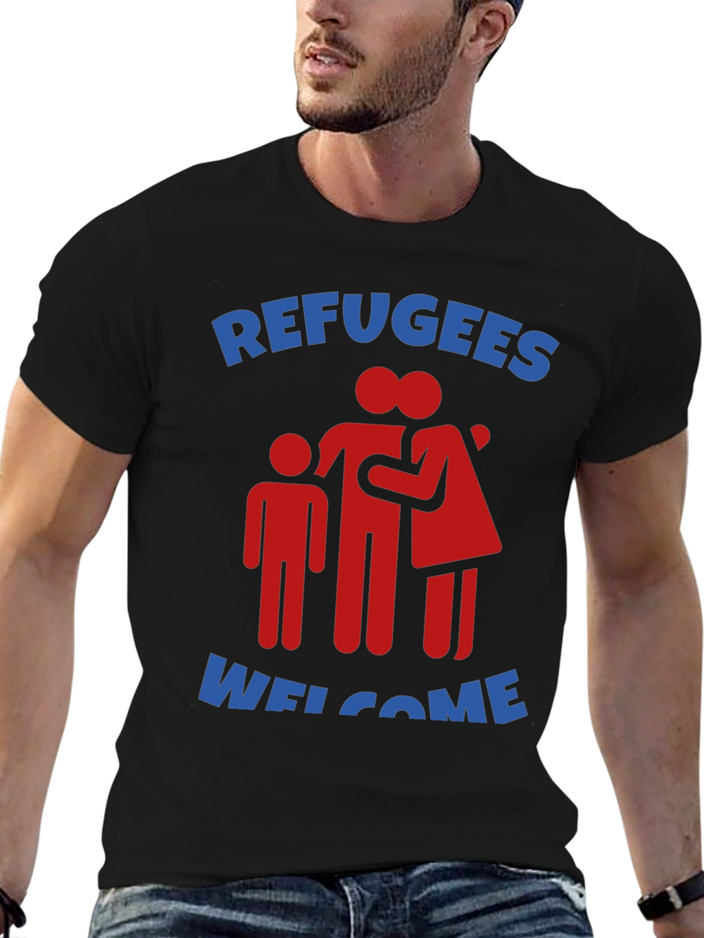 Refugees Welcome Graphic Tee - Show Your Support