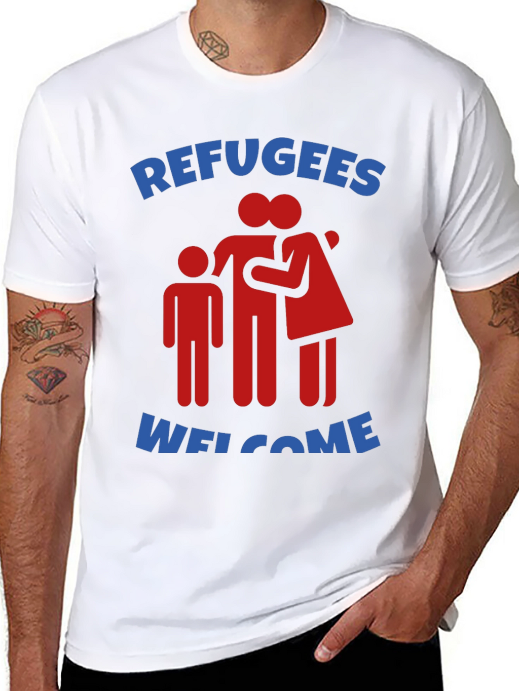 Refugees Welcome Graphic Tee - Show Your Support