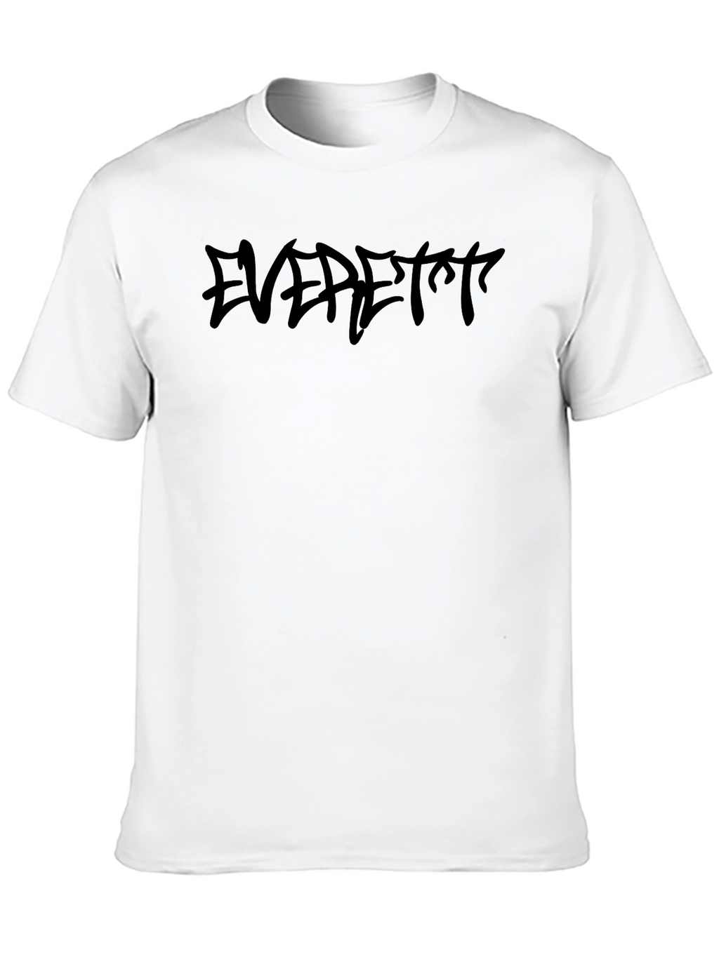 Mens Black EVERETT Graphic Tee - Casual Style