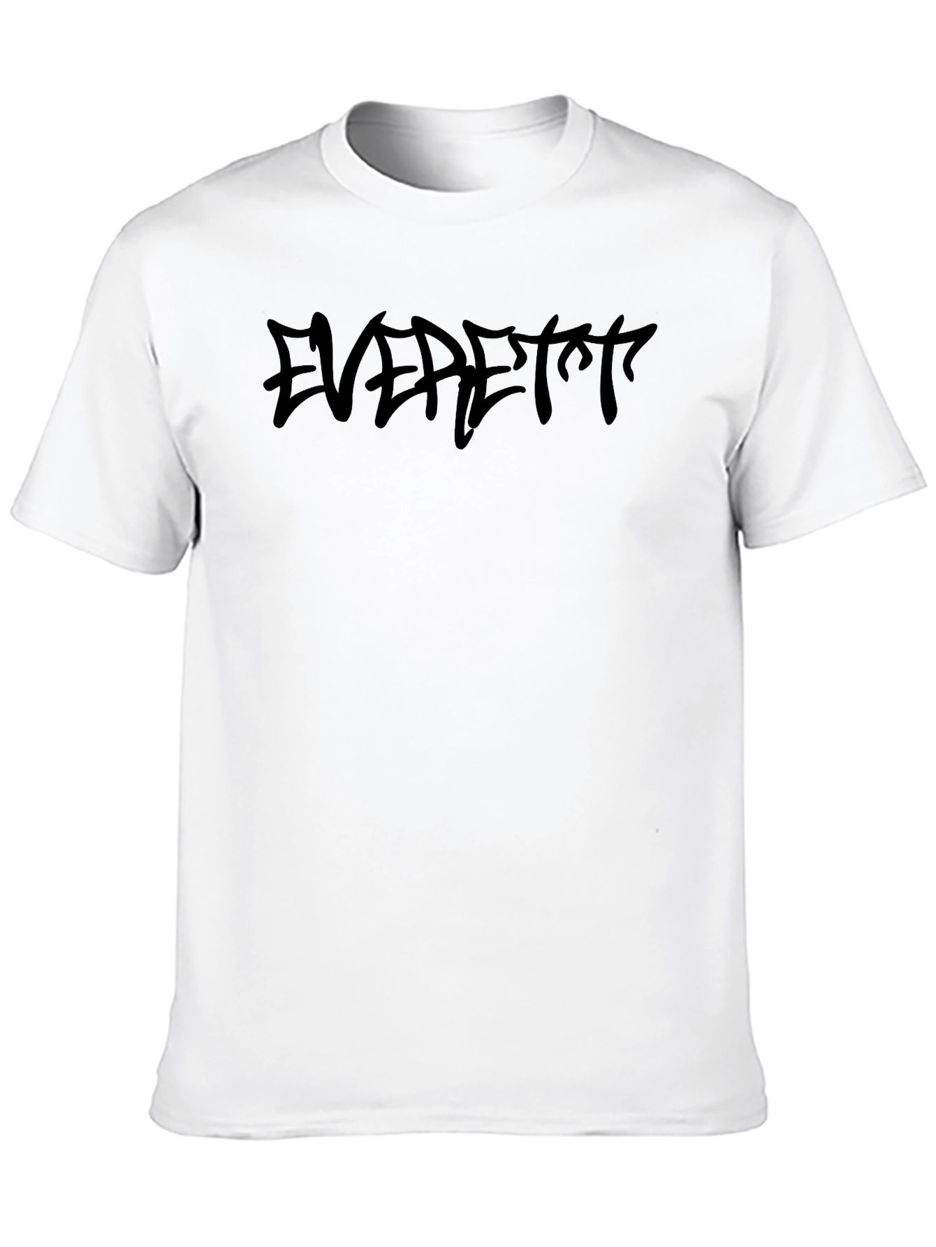 Mens Black EVERETT Graphic Tee - Casual Style