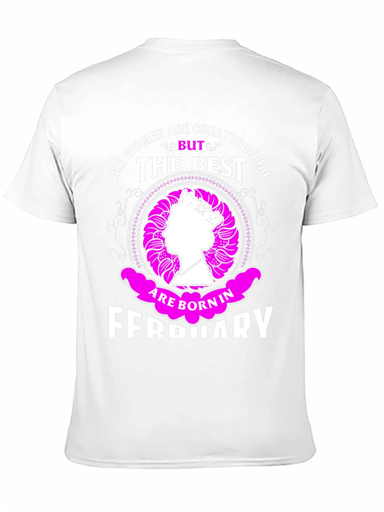 Women Born in February T-Shirt Queen Silhouette Tee