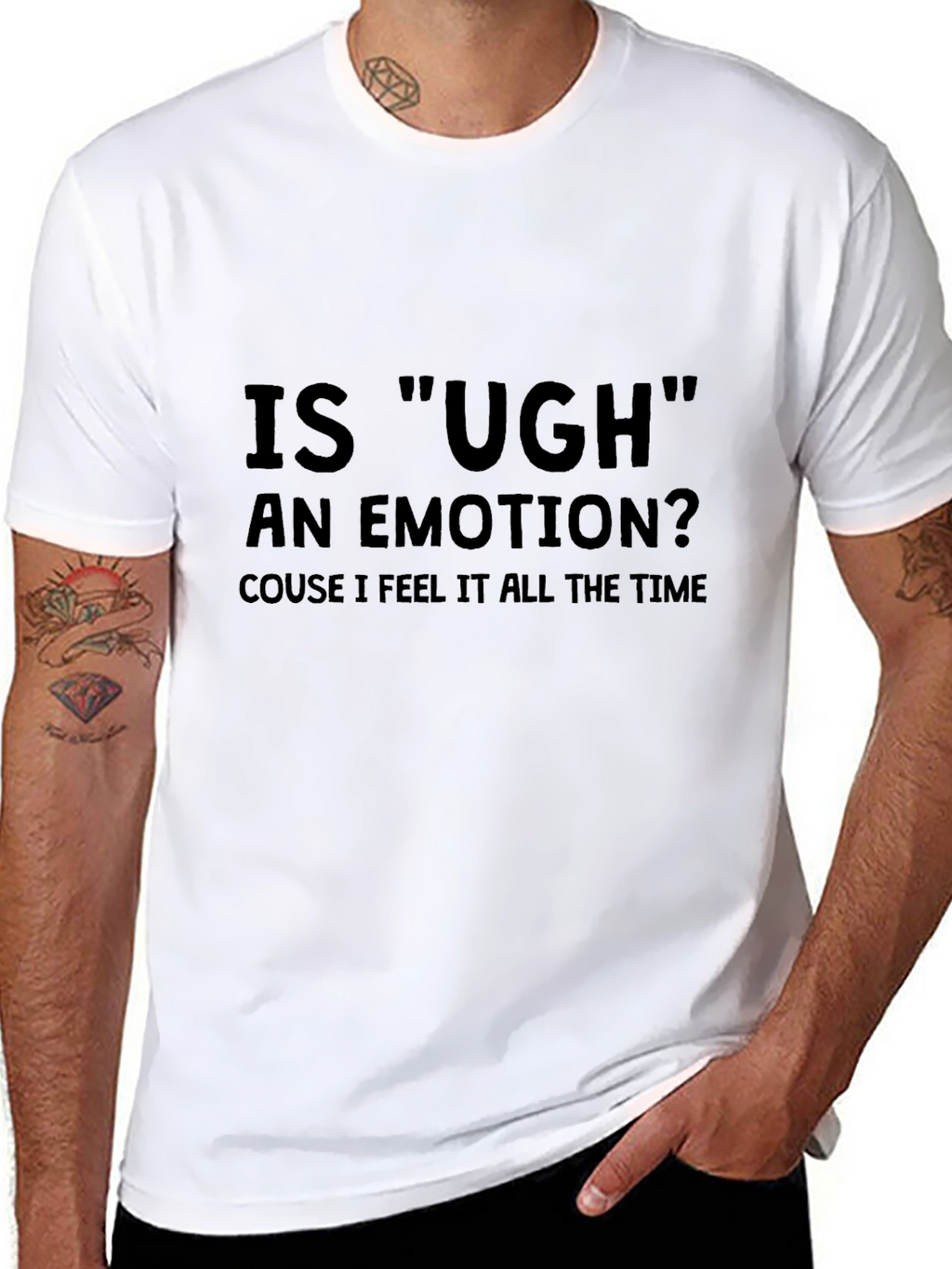 Ugh Emotion T-Shirt Funny Sarcastic Tee