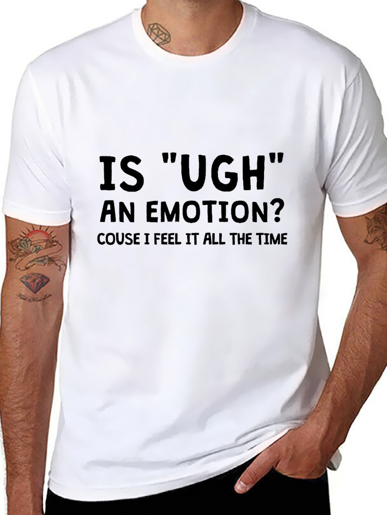 Ugh Emotion T-Shirt Funny Sarcastic Tee