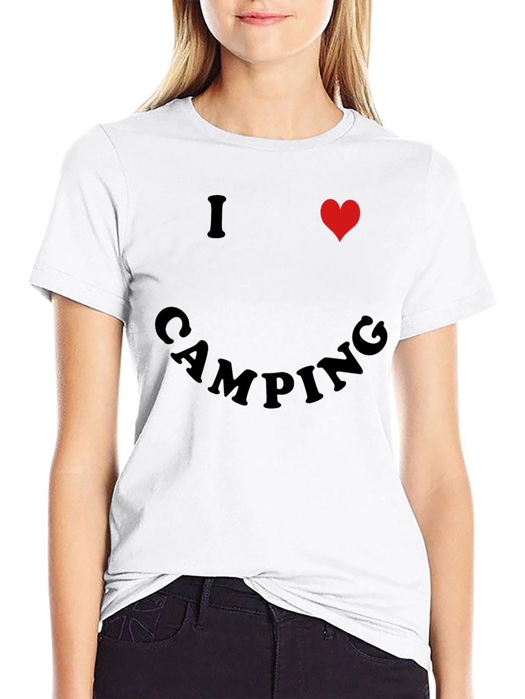 I Heart Camping Black T-Shirt