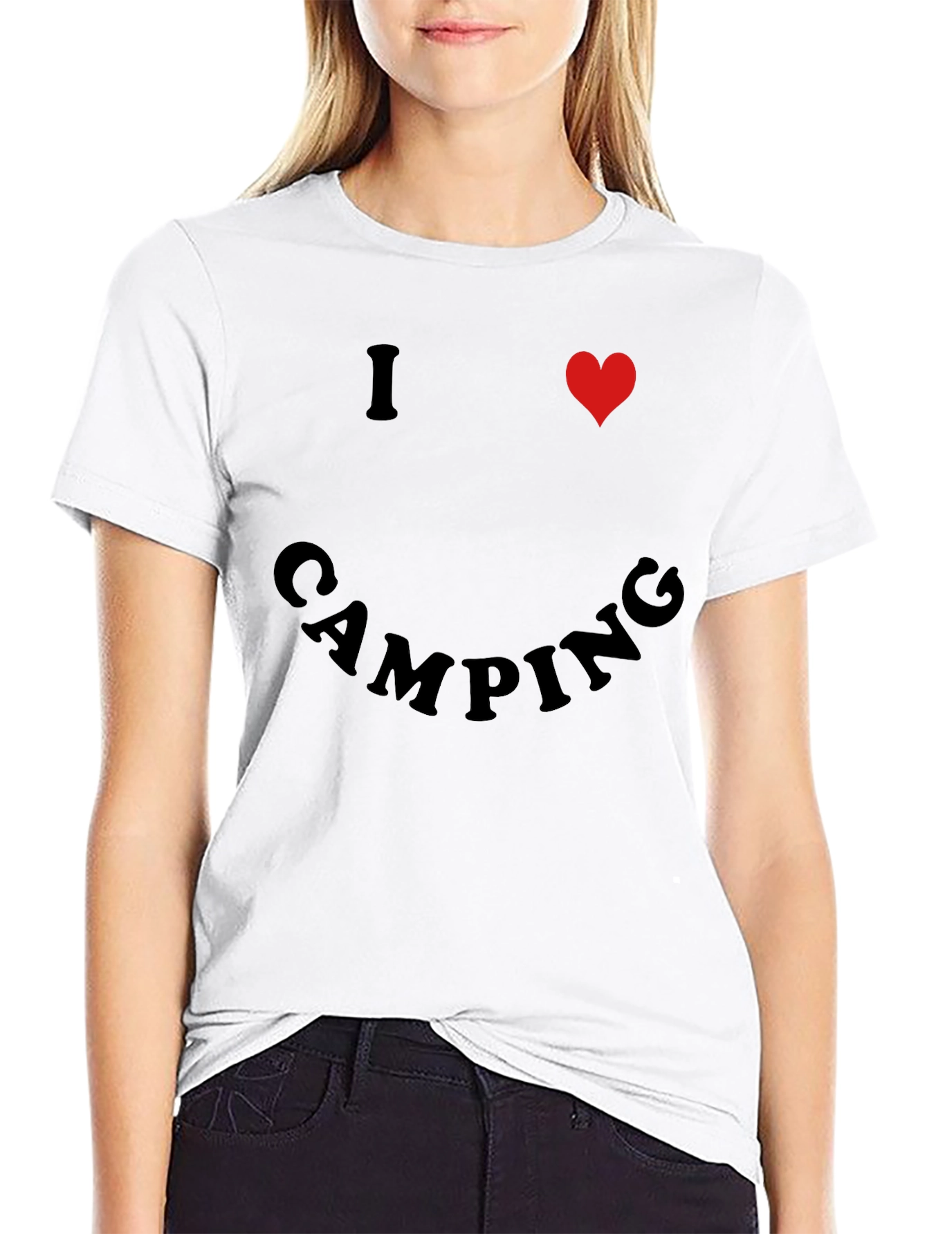 I Heart Camping Black T-Shirt