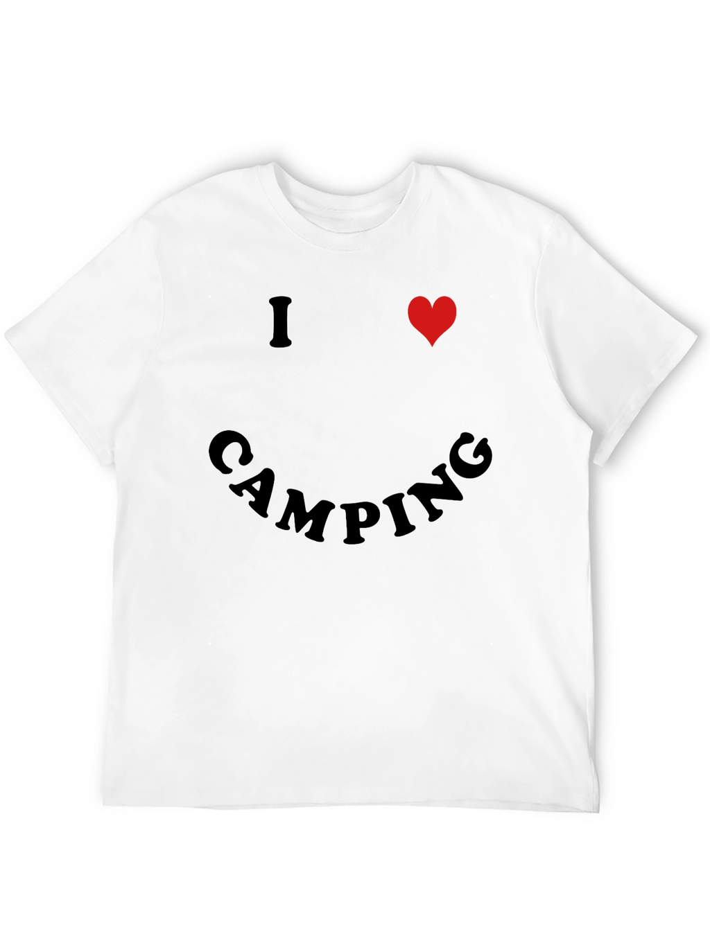 I Heart Camping Black T-Shirt