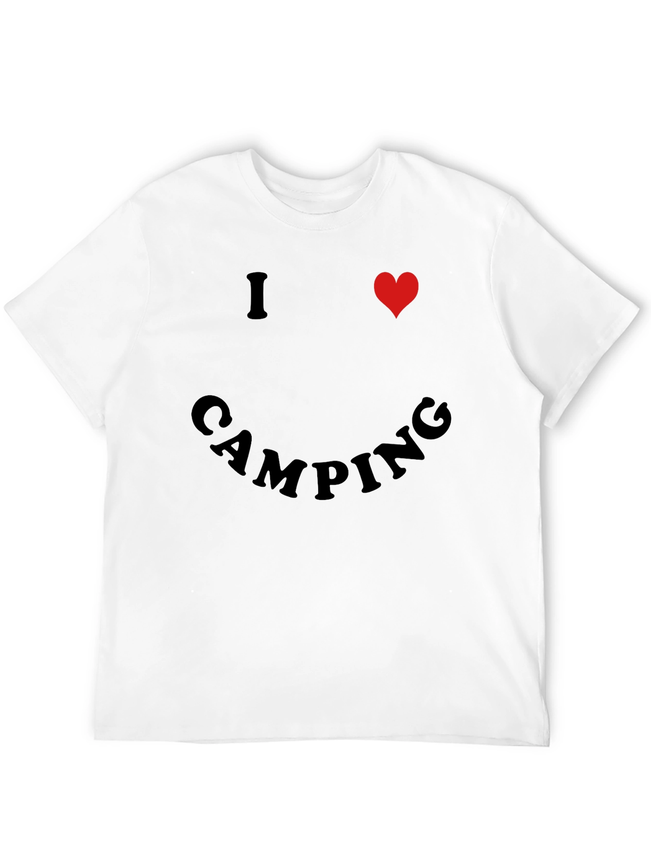 I Heart Camping Black T-Shirt