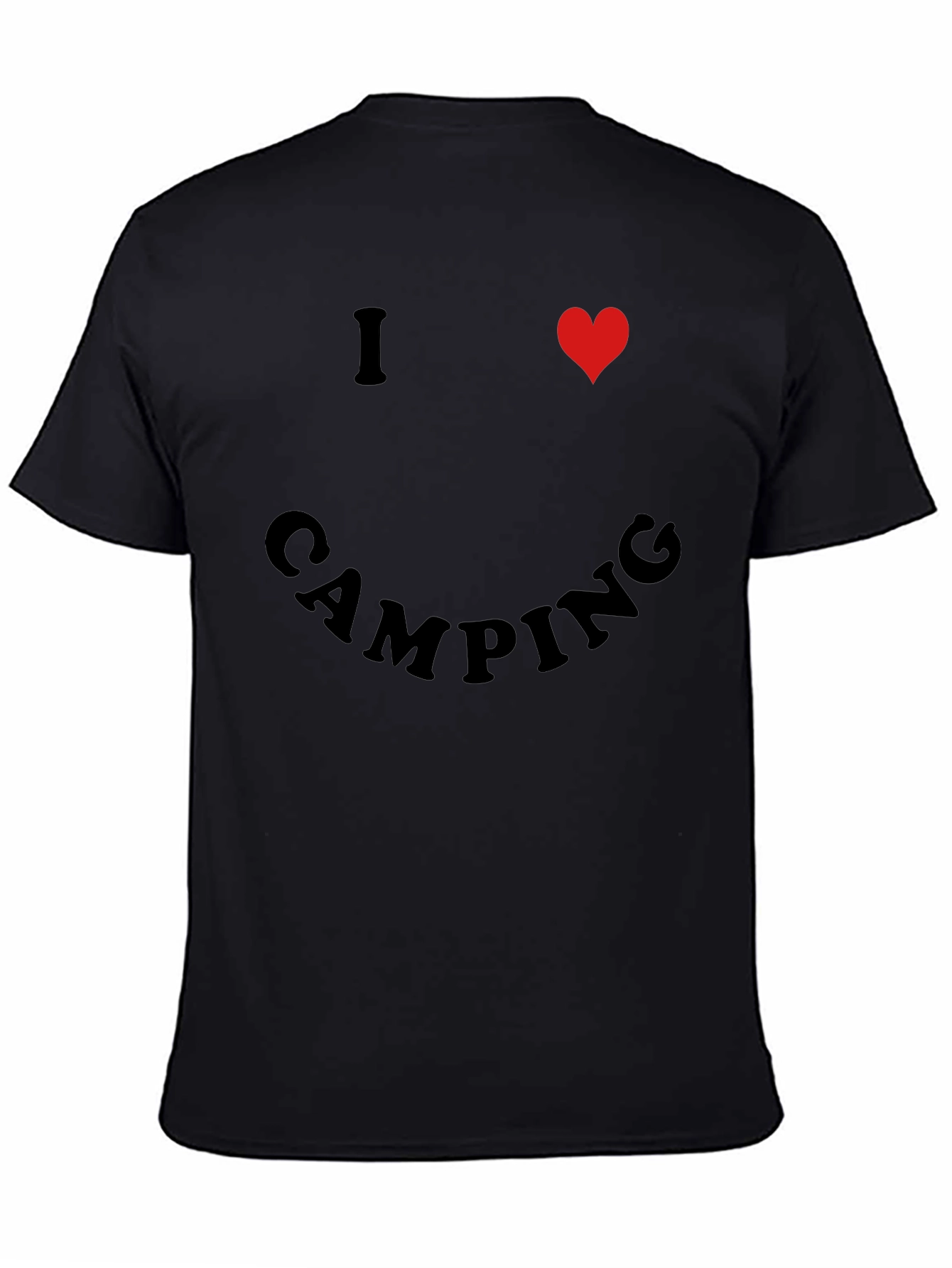 I Heart Camping Black T-Shirt
