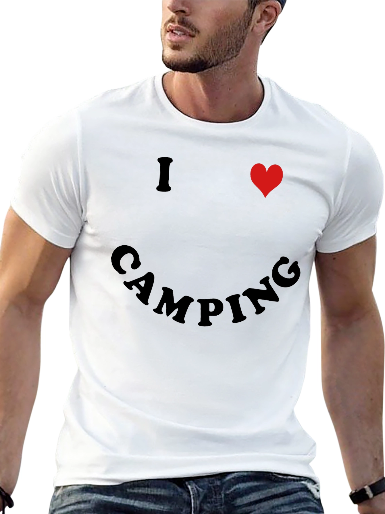 I Heart Camping Black T-Shirt