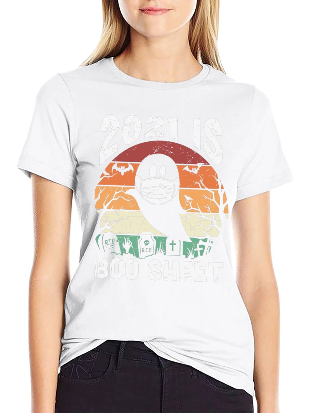 2021 is Boo Sheet Halloween T-Shirt