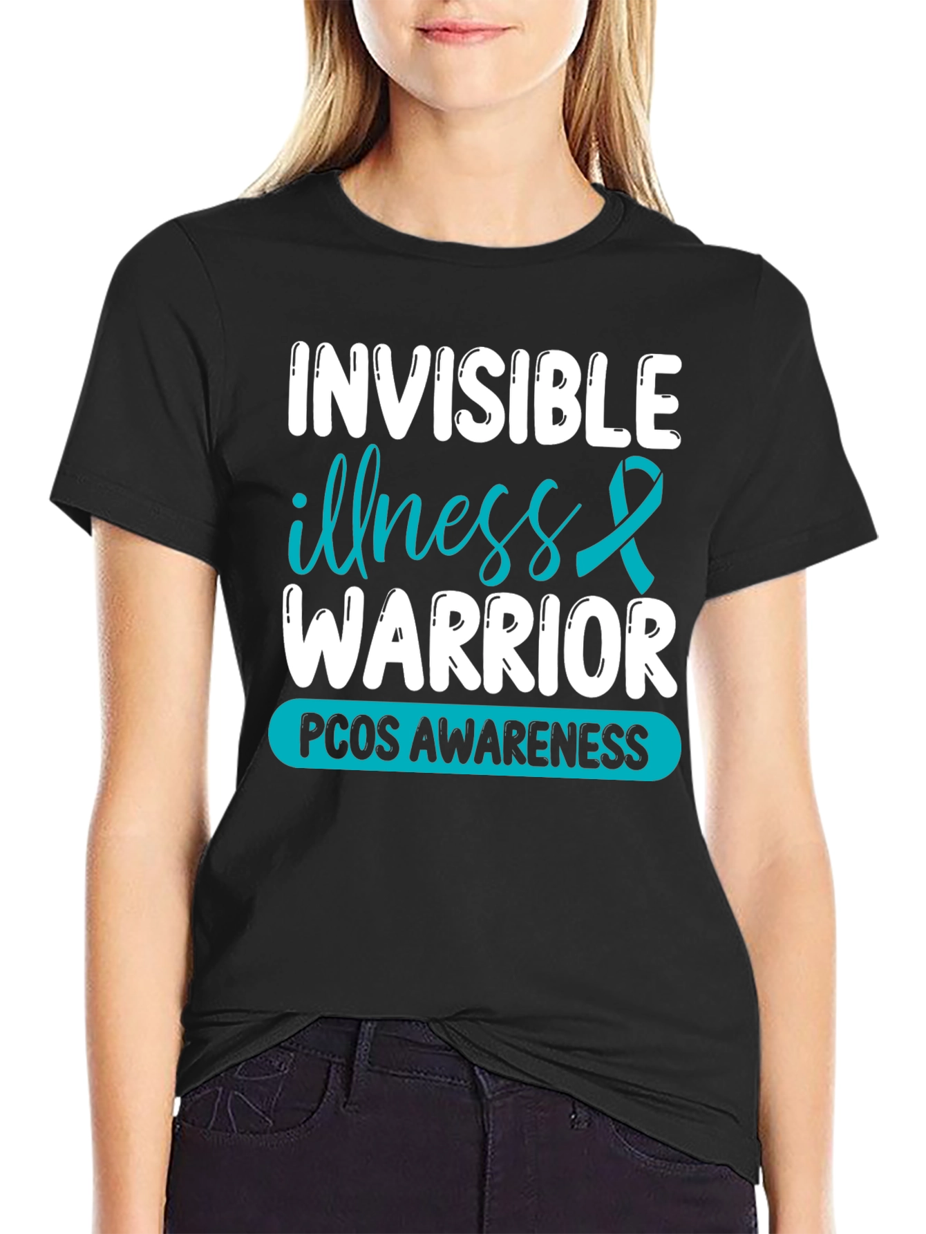 Invisible Illness Warrior PCOS Awareness T-Shirt