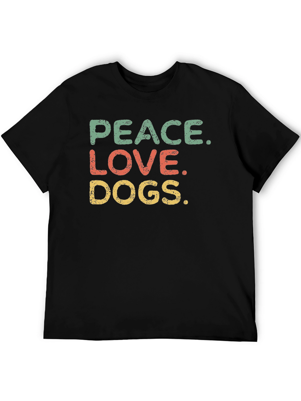 Peace Love Dogs Graphic Tee - Unisex Black T-Shirt