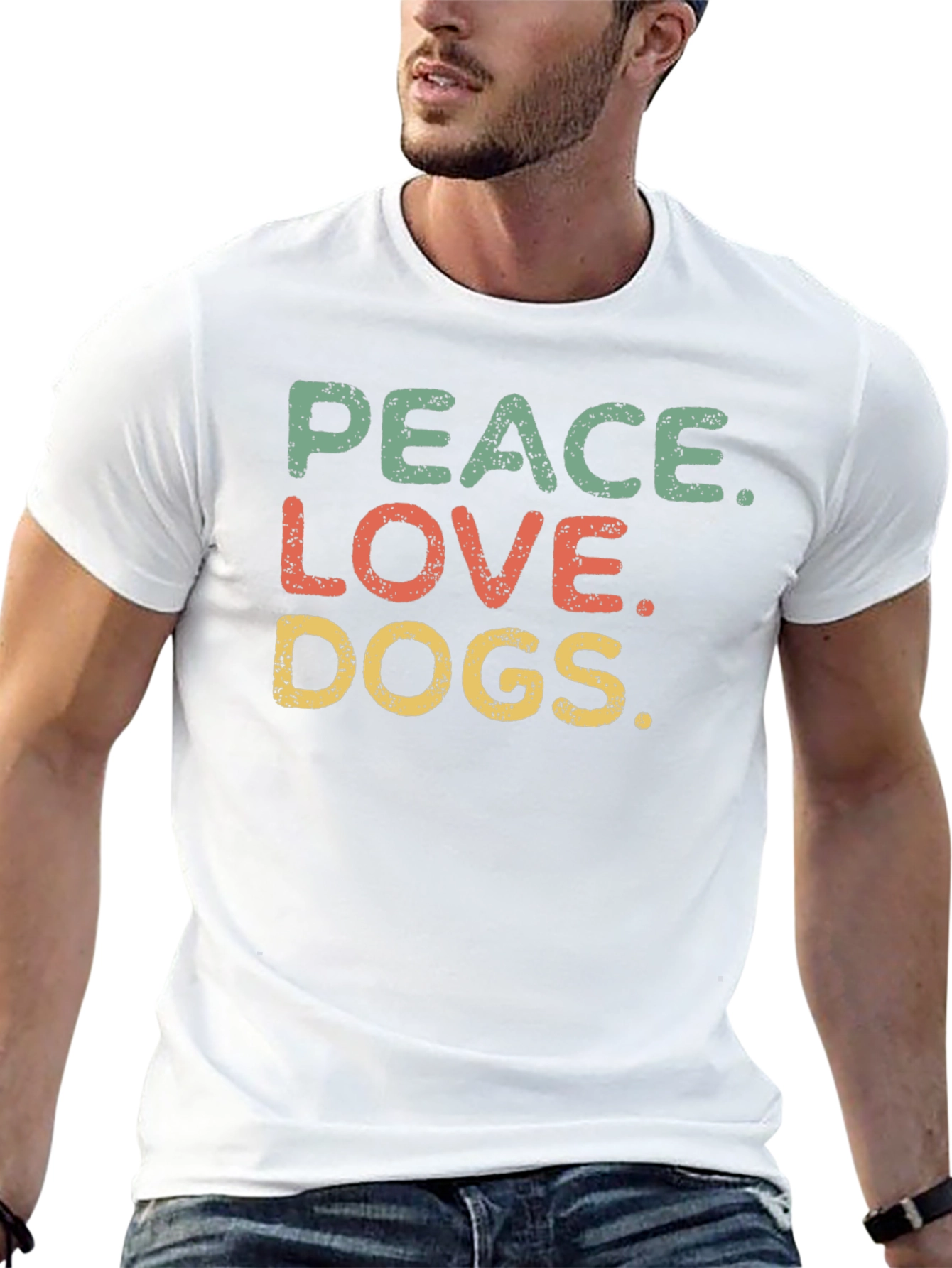 Peace Love Dogs Graphic Tee - Unisex Black T-Shirt