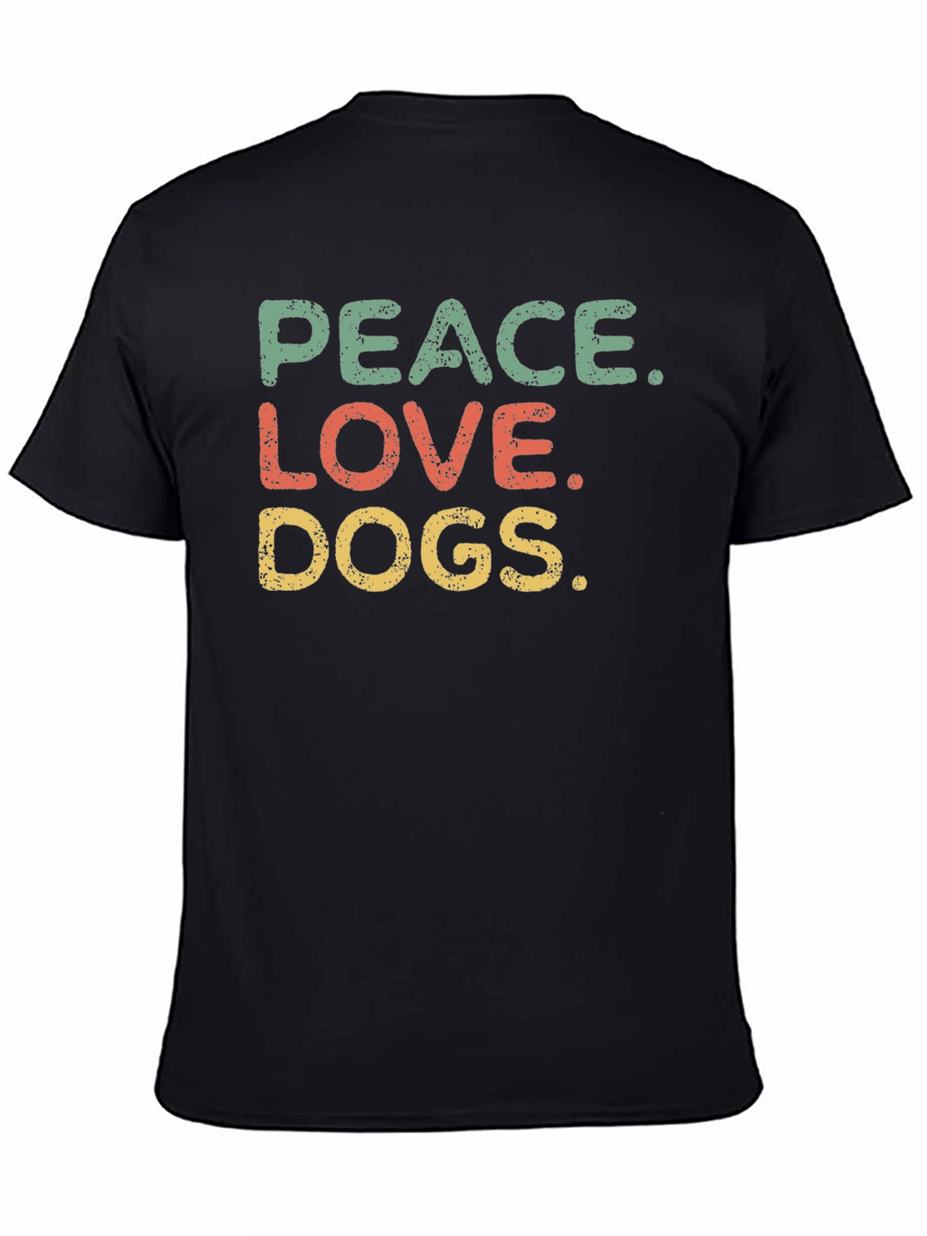 Peace Love Dogs Graphic Tee - Unisex Black T-Shirt