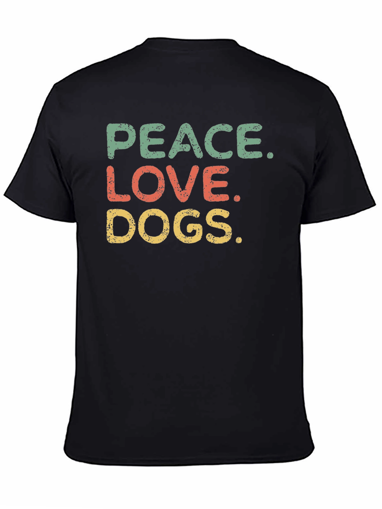 Peace Love Dogs Graphic Tee - Unisex Black T-Shirt