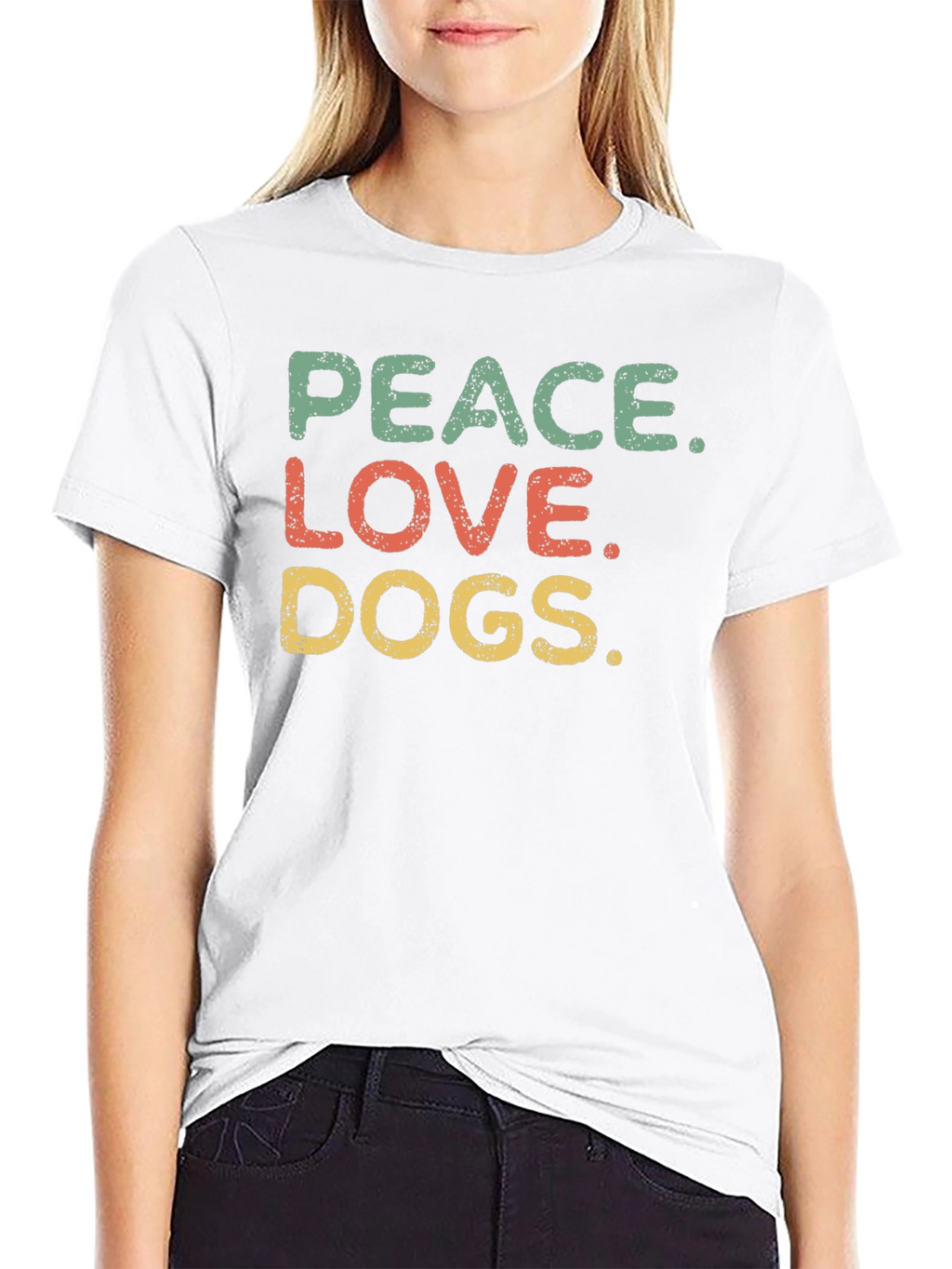 Peace Love Dogs Graphic Tee - Unisex Black T-Shirt