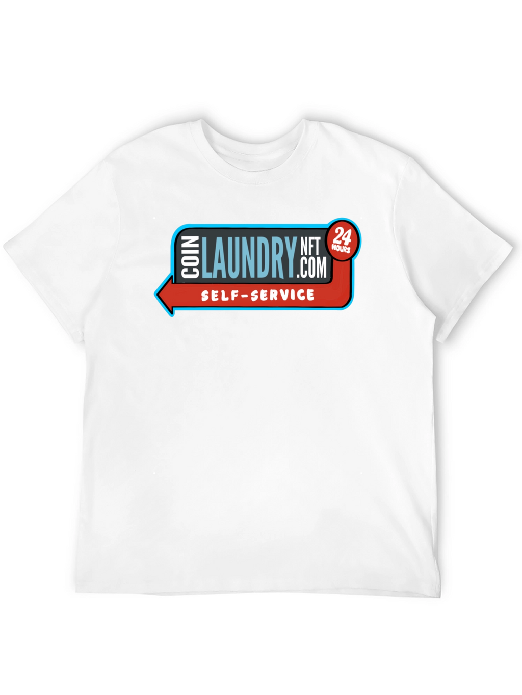 Coin Laundry NFT 24 Hours Self-Service Black Tee