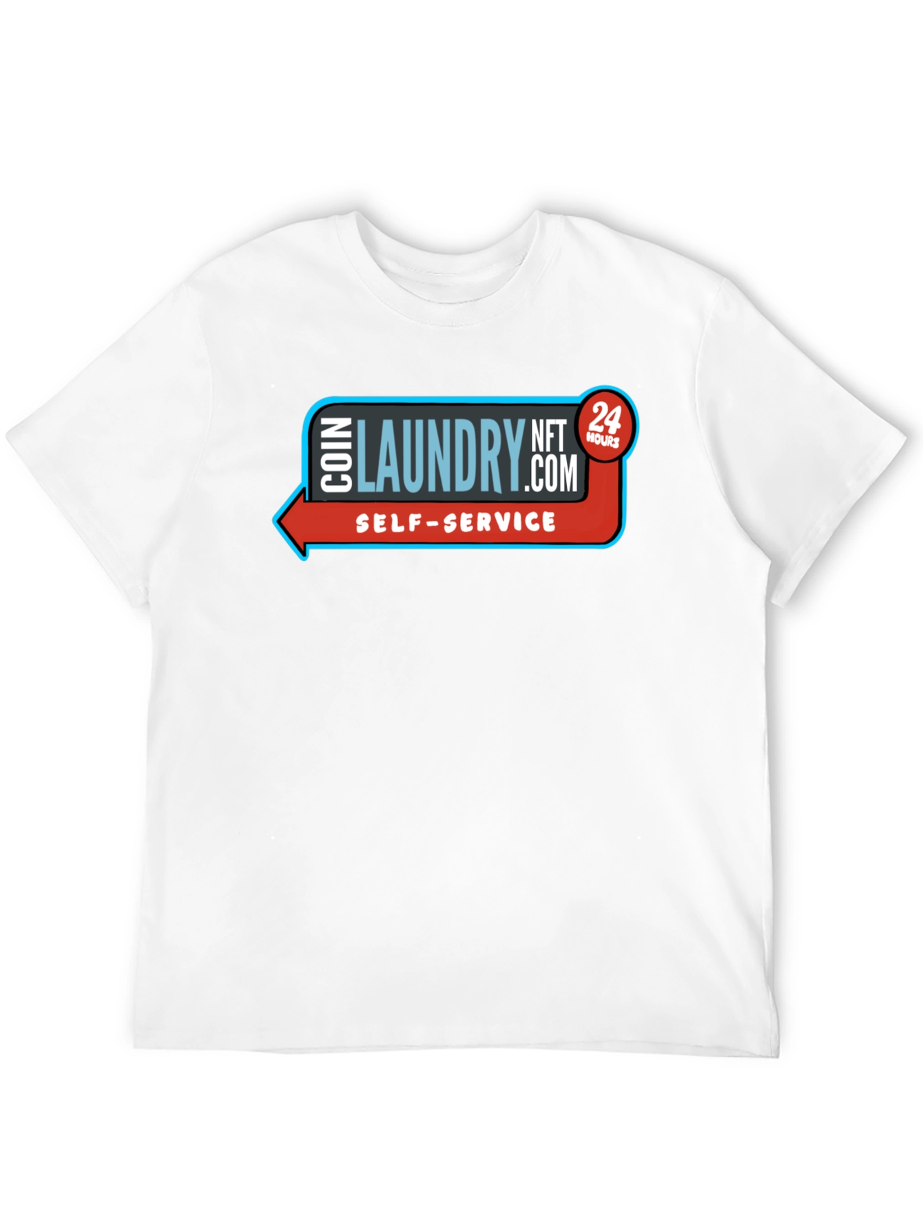 Coin Laundry NFT 24 Hours Self-Service Black Tee