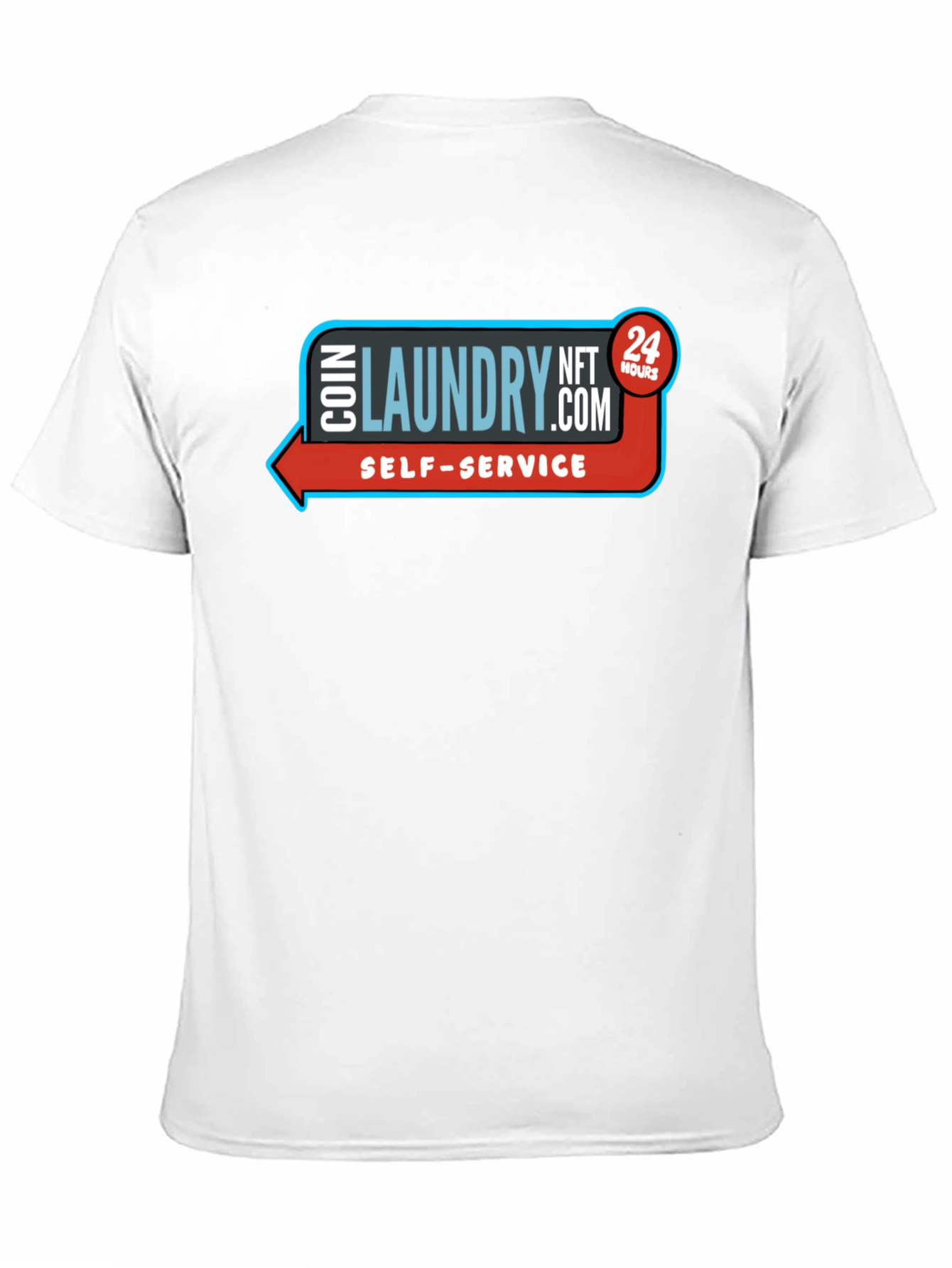 Coin Laundry NFT 24 Hours Self-Service Black Tee
