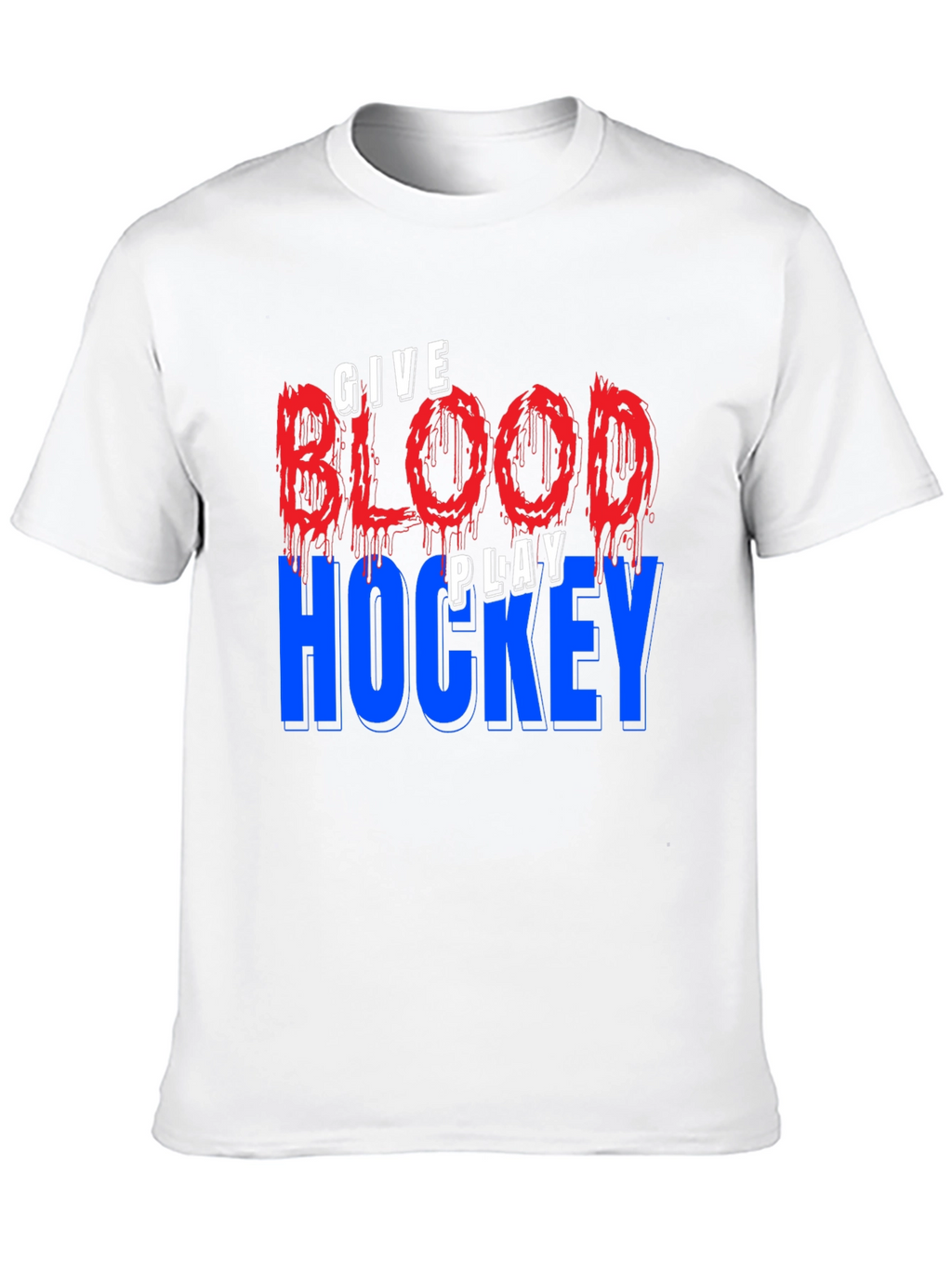 Give Blood Play Hockey Graphic T-Shirt